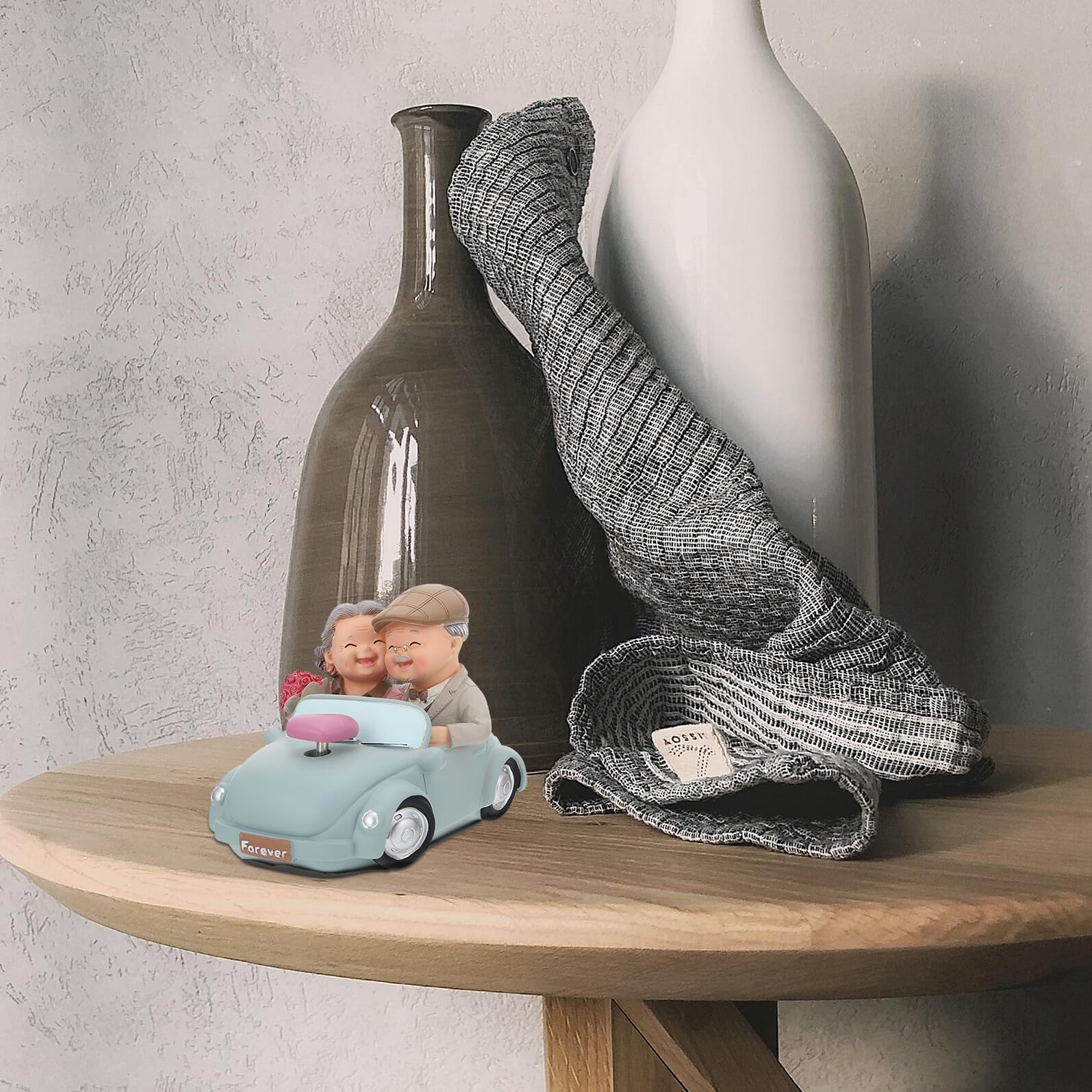 Housoutil Ältere Paare Harzfigur Dekoration Hochzeitstag Geschenk Valentinstag Ornament für Zuhause