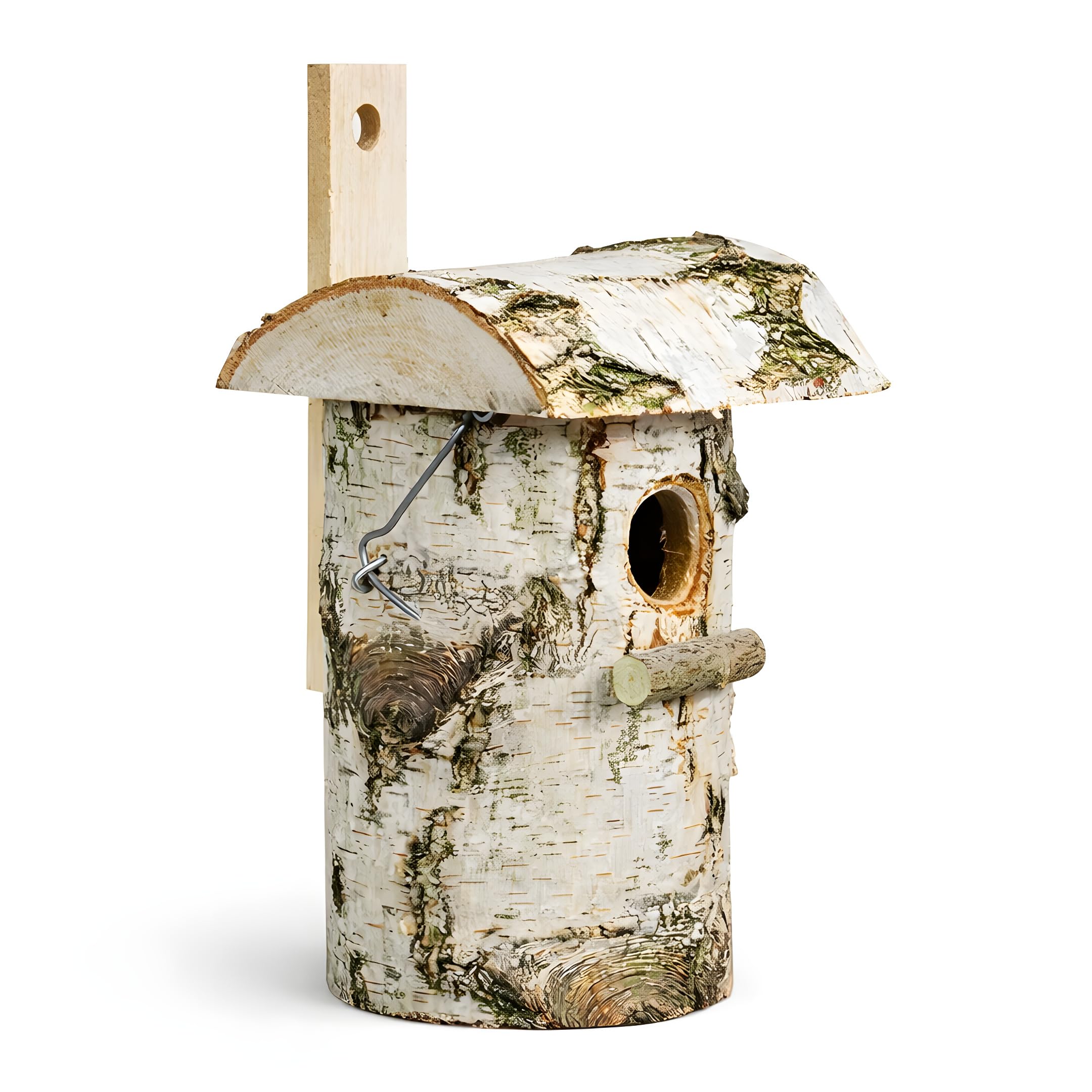 Nichoir pour oiseaux, grotte de nidification en bouleau (25 x 14 cm) 32 mm