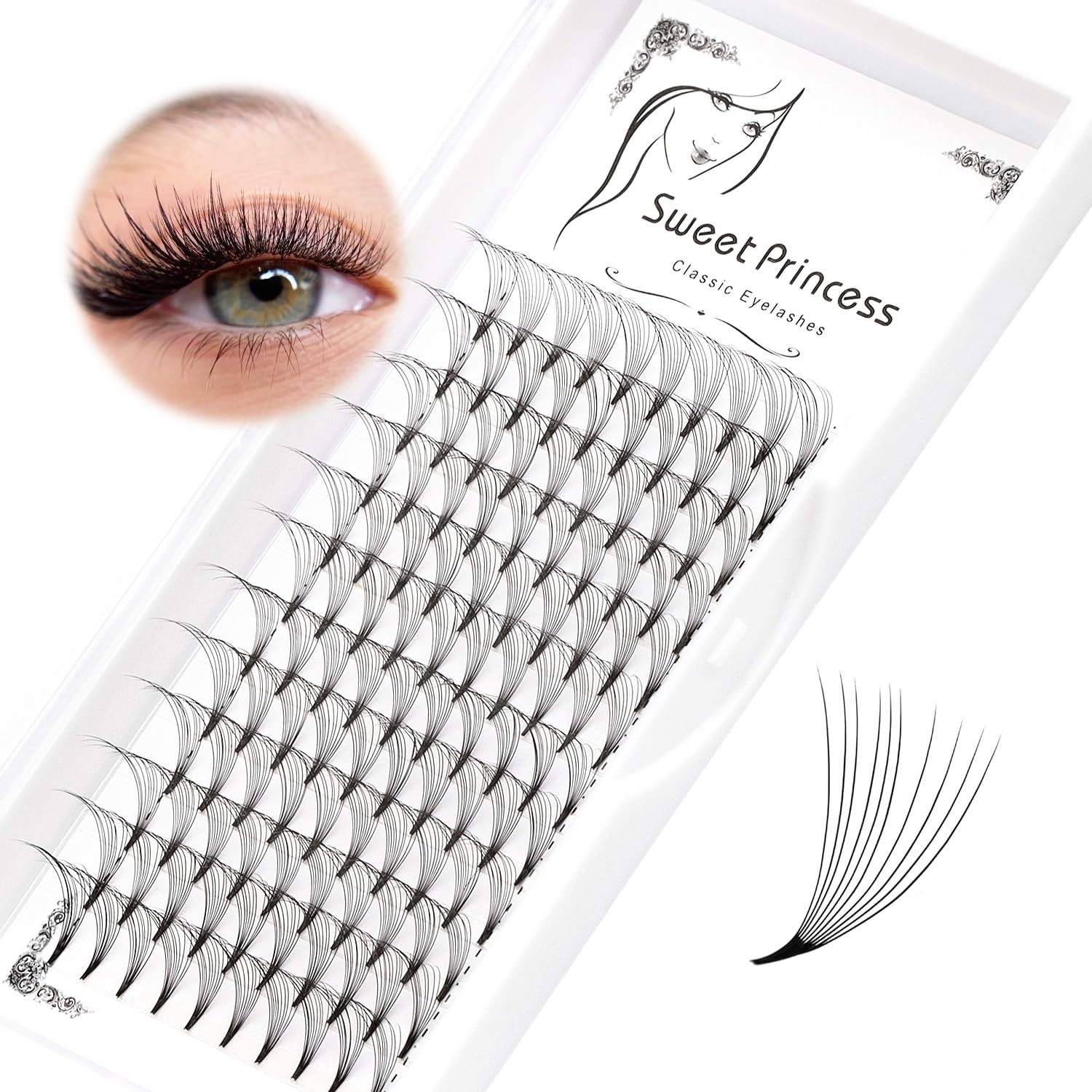 120Pcs Thickness 0 07mm C Curl Premade 10D Fans Volume Eye Lashes Extensions Nature Long Professional Individual False