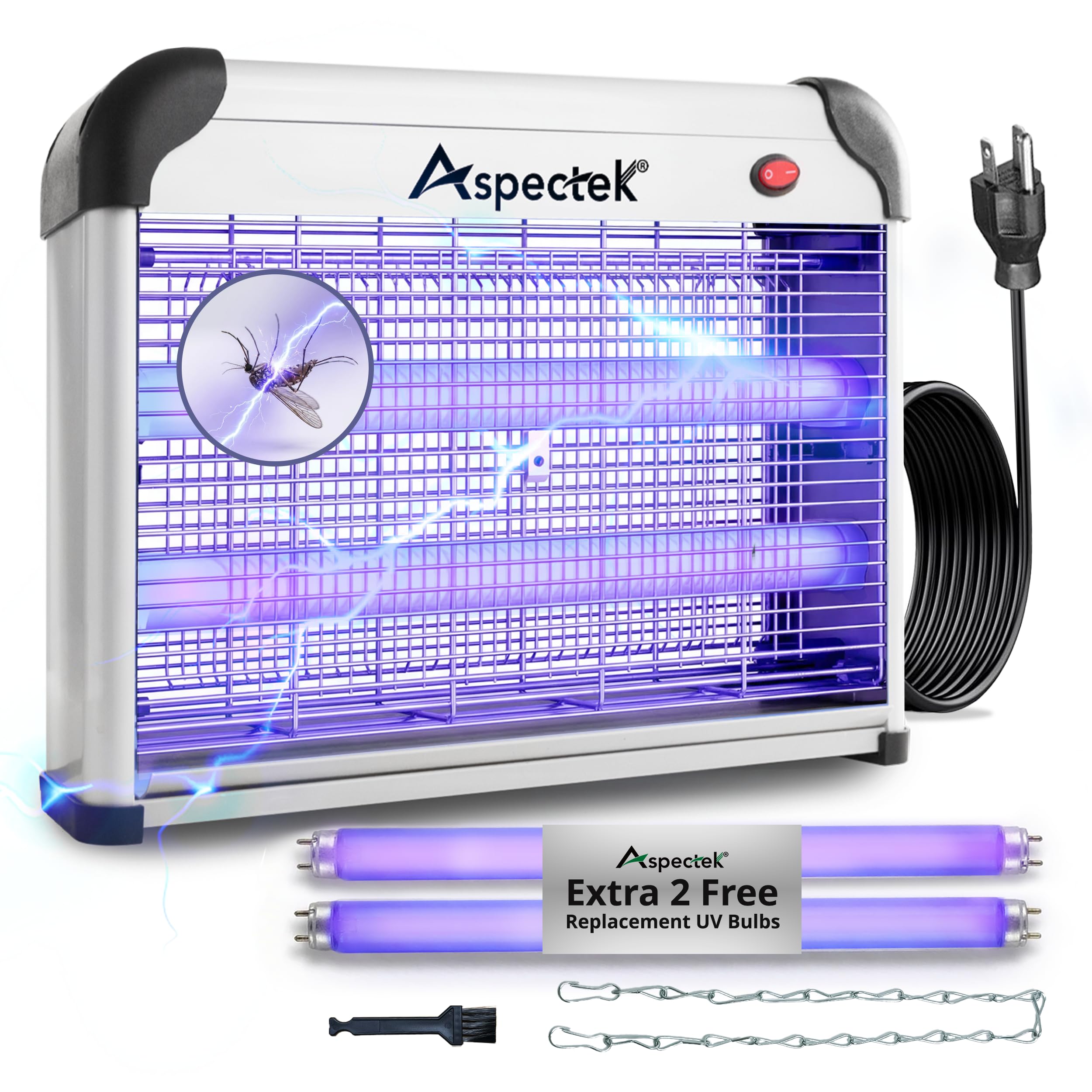 ASPECTEK 20W Electric Bug Zapper, 2800V High Voltage Mosquito and