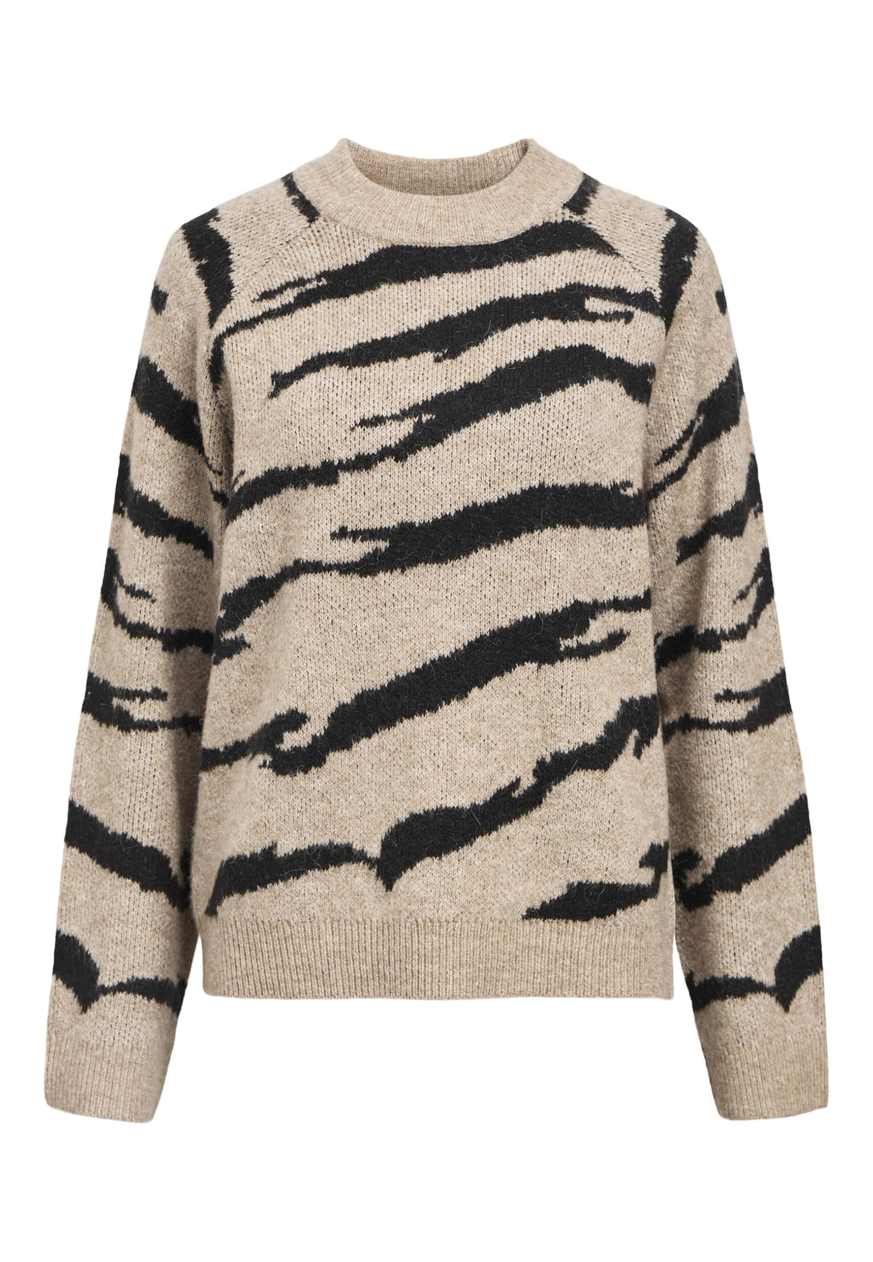 Object Knitted Jumper Patterned XS, Morel, XS Grey