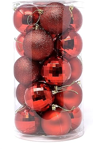 Miniatura 7 de allgala Bolas de adorno de Navidad grandes de 3 pulgadas (3.1 in) para árbol de Navidad, estilo 4 (paquete de 20, negro)