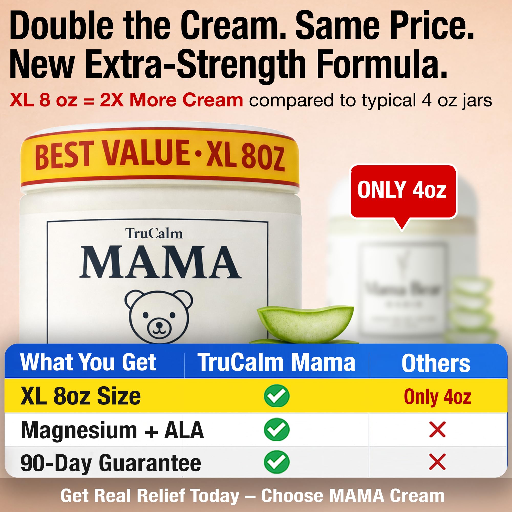 Mama Lotion – Neuropathy Nerve Relief Cream with Magnesium Chloride - Maximum Strength Comfort for Feet, Hands, Legs, Toes - Fast-Absorbing and Non-Greasy Formula for Food and Leg Comfort - 8 Oz — view 3