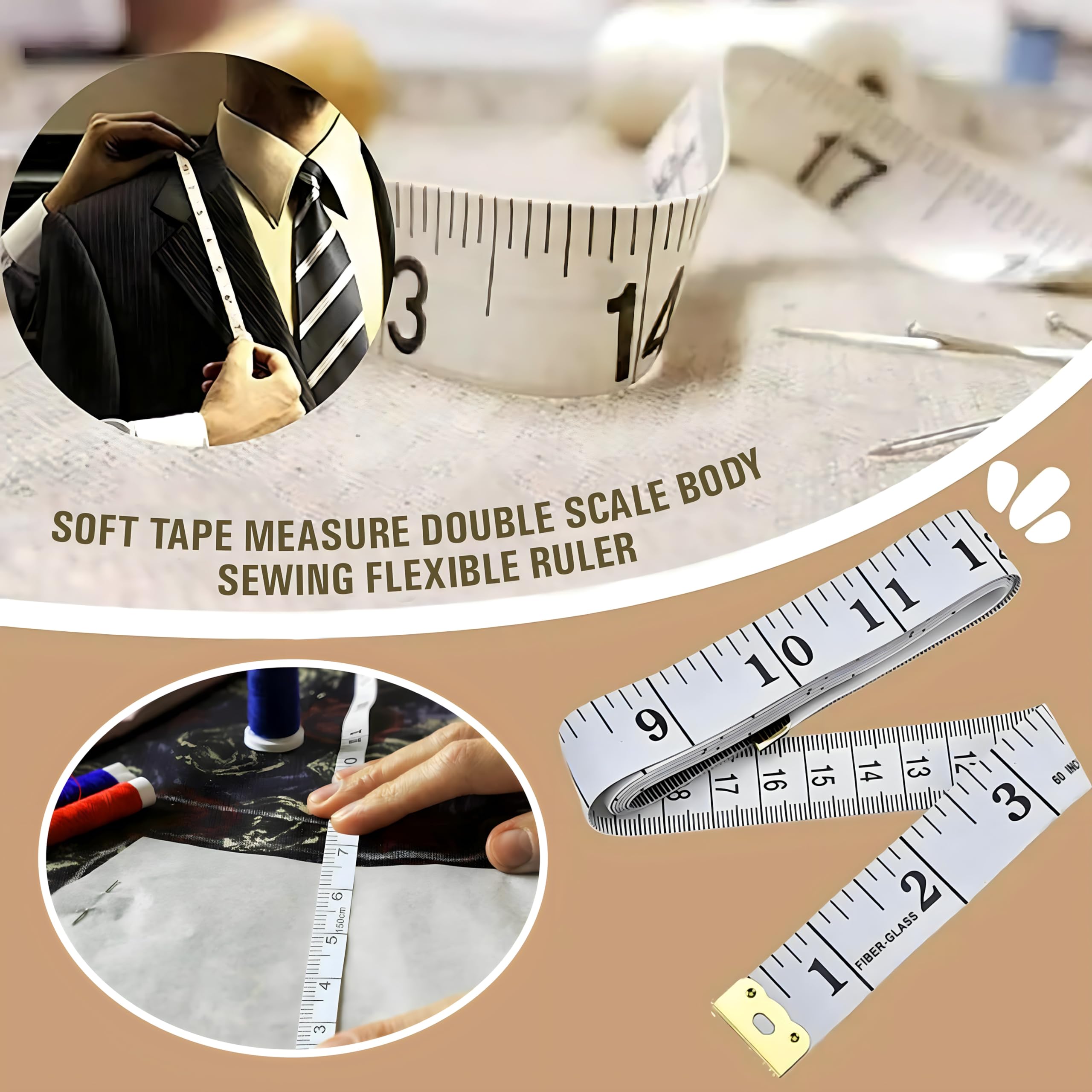 60 Inch Double Scale For Sewing FM Mart Soft Tape Measure - 60-Inch ...
