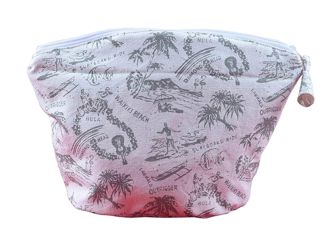 HVE Womens Printed Makeup Pouch | Stylish Pouches for Makeup Accessories |Travel Organizer|Cosmetic Pouch|Toiletry Make up Bag for Girls (Grey)