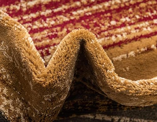 Miniatura 7 de Unique Loom Barista Collection - Alfombra moderna a cuadros, contemporánea, multicapas, Polipropileno, BeigeGris