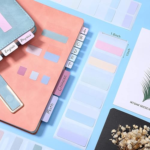 Miniatura 2 de 420 pestañas adhesivas de índice autoadhesivas para libros, pestañas de lectura para cuadernos, banderas de archivos escribibles y reposicionables,