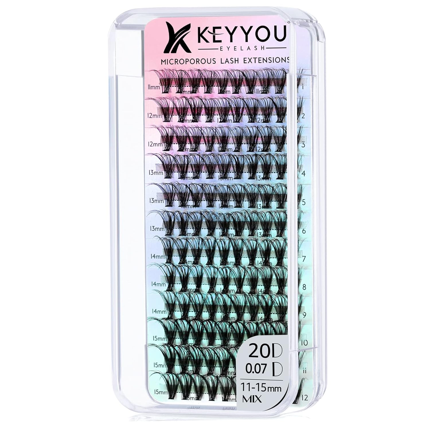 KEYYOU Lash Clusters, Individual Lash Extensions 20D Diy