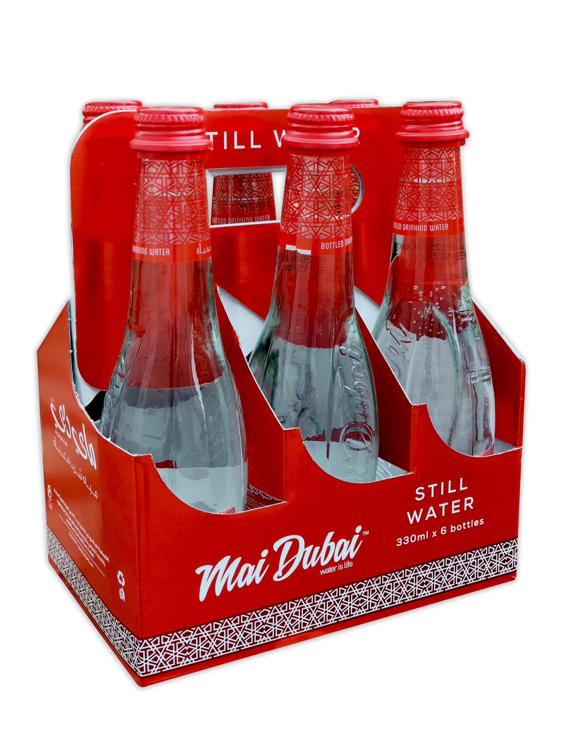 Mai Dubai Still Glass Bottle Water, 6 X 330 ml