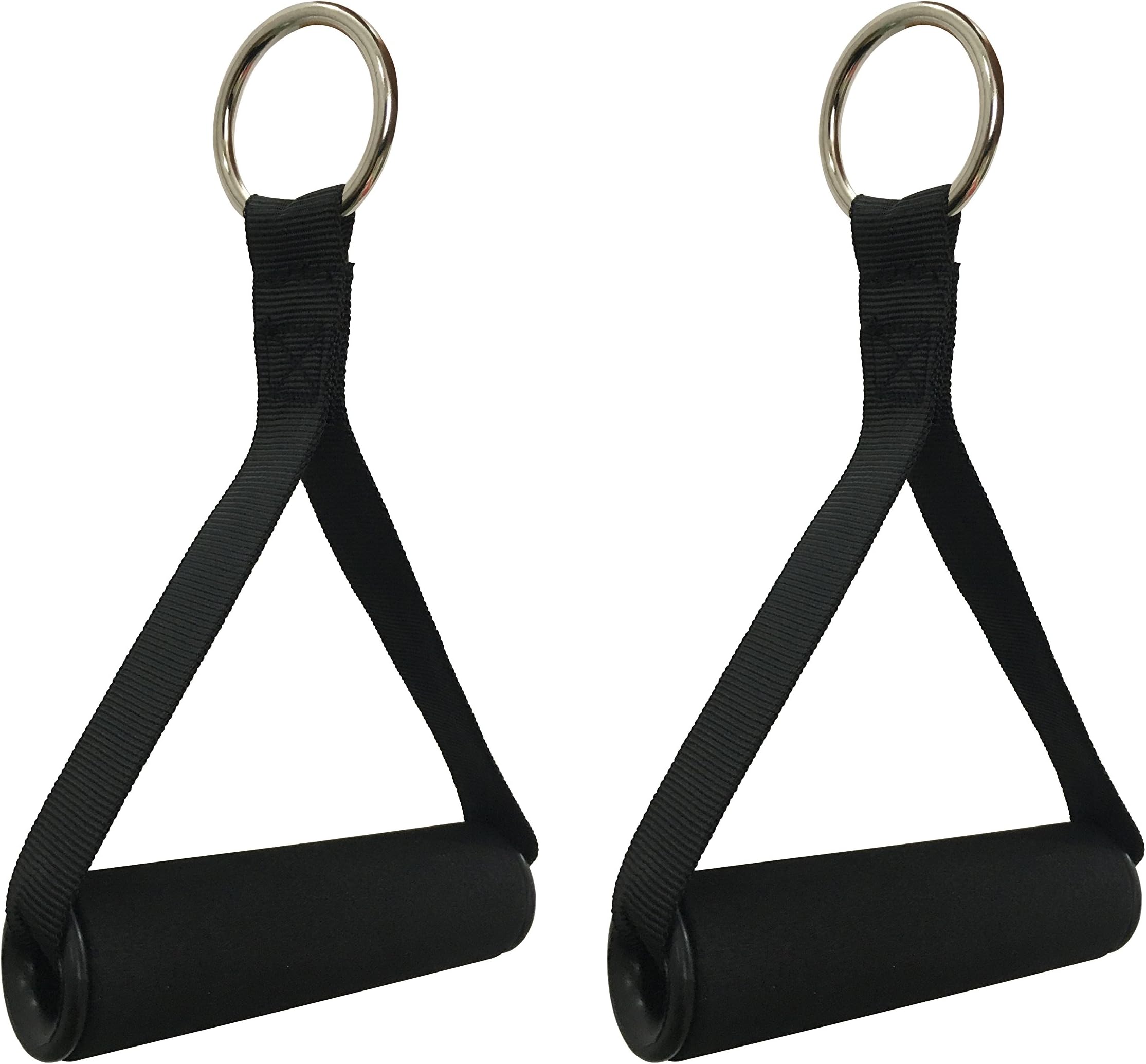 Resistance Band Exercise Handles Heavy Duty Cable Machine Attachment with ABS Cores and Seamless Steel O Ring for Crossfit Fitness Bodybuilding Workout Gym Pilates Yoga Crossover Tricep Exercise