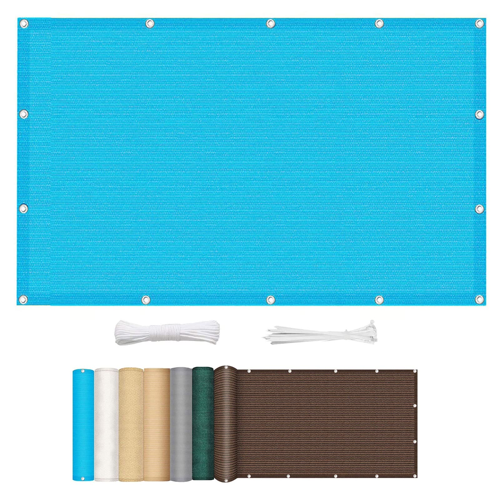 Sunscreen Awning 1.6 x 3 m Sun protection wind protection Rectangle Sunscreen Awning Canopy Resistant Durable Perfect for Outdoor Garden Pergola Patio, Blue