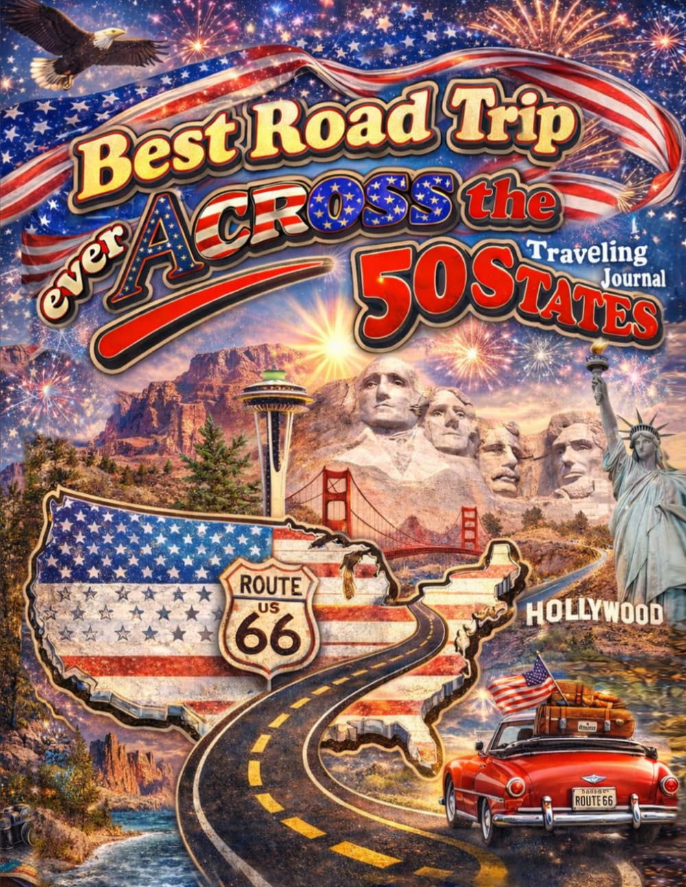 50-States Traveling Journal: Best Road Trip ever... Across the USA