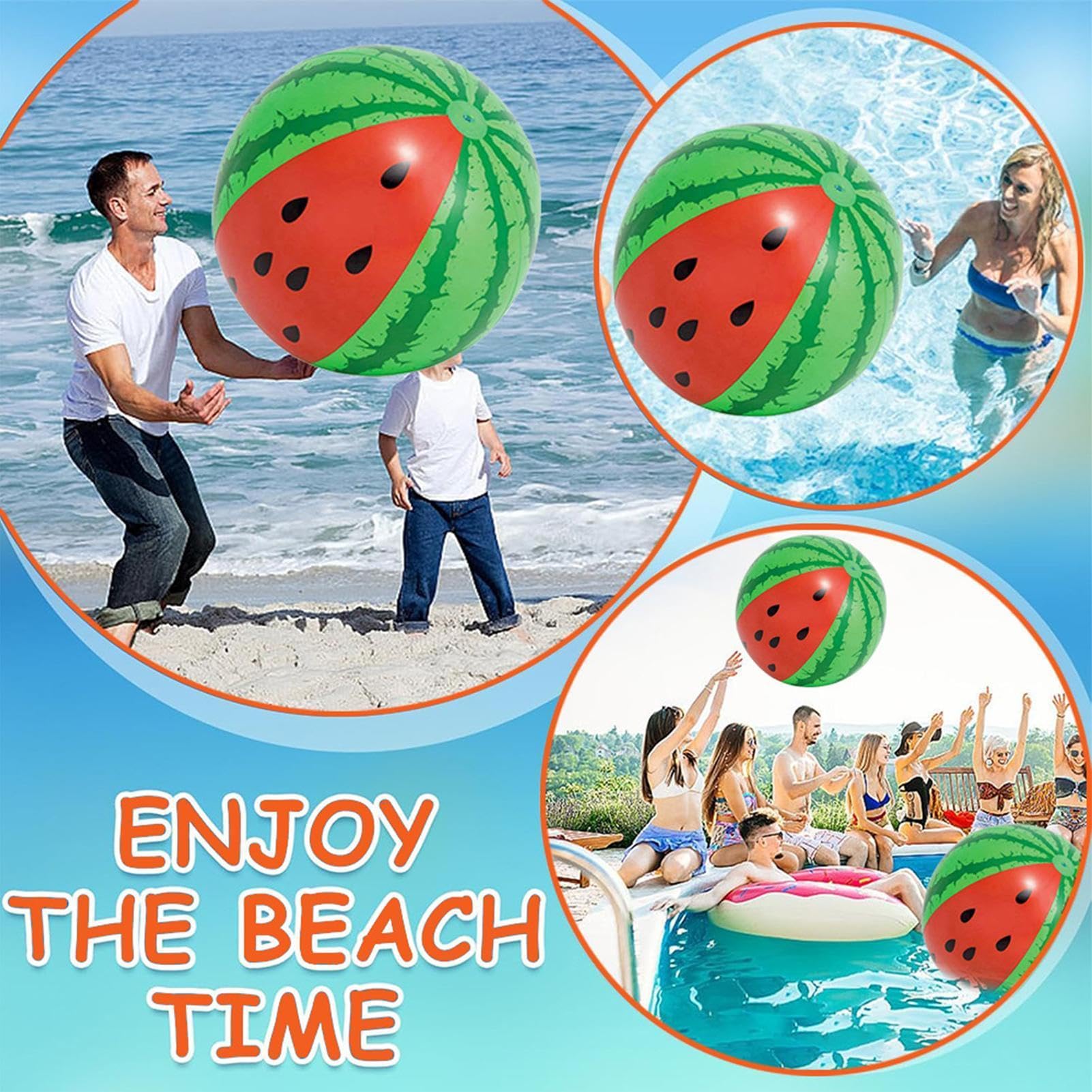 Pallone da spiaggia anguria galleggiante da 75 cm per giochi estivi preferiti