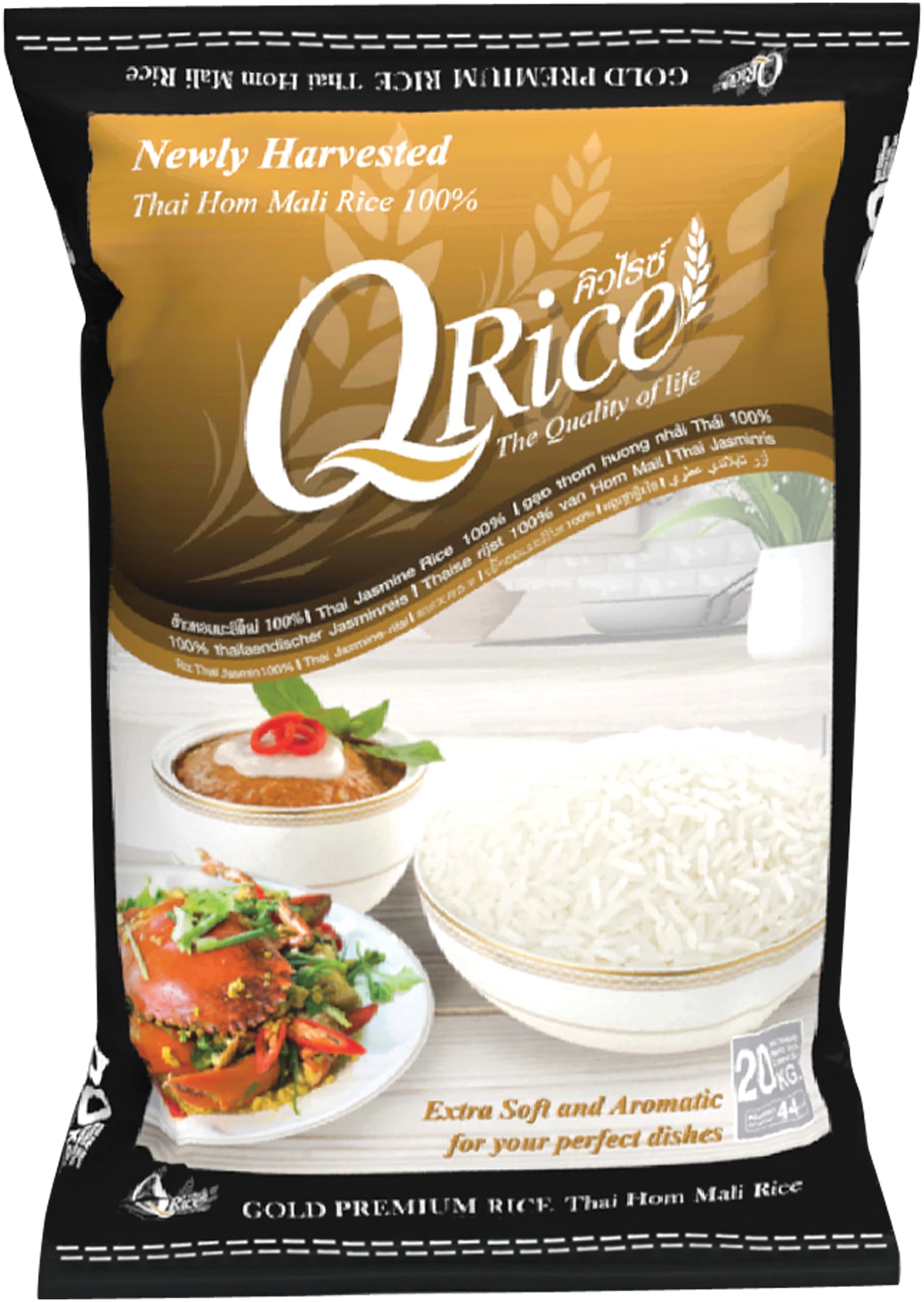 Q RICE Jasminreis 100%, Langkorn, Thai Hom Mali - 1 x 20 kg