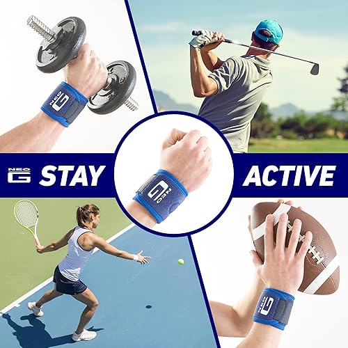Miniatura 6 de Neo-G Muñequera  Soporte para dolor en las articulaciones, artritis, esguinces, distensiones, inestabilidad, deportes, golf, tenis, baloncesto