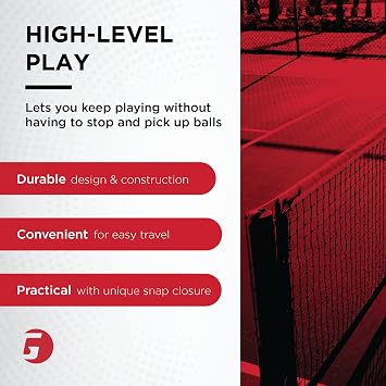 GAMMA Sports Tennis Ball Hopper Hi-Rise 75 with 20 Pack Pressureless Tennis Balls and Mesh Bag