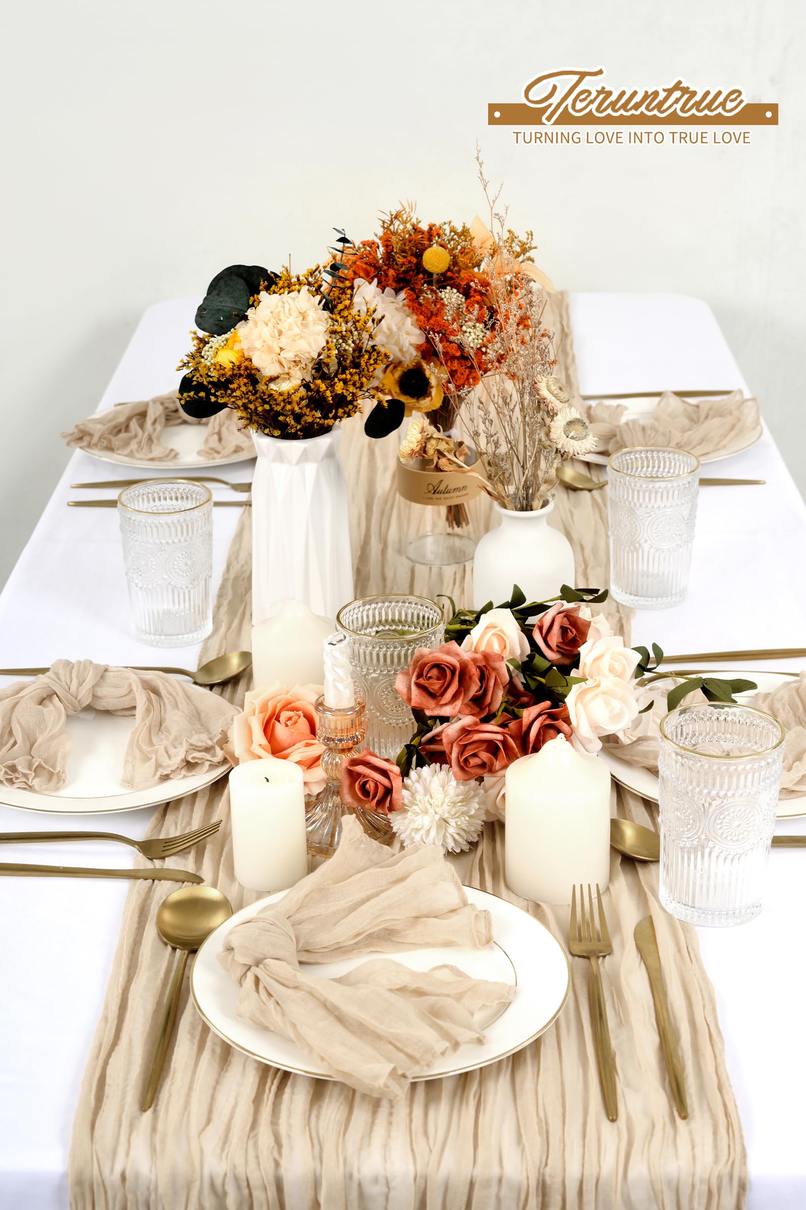 LINXTAR Lot De 4 Serviettes De Table En Coton Et Lin épais