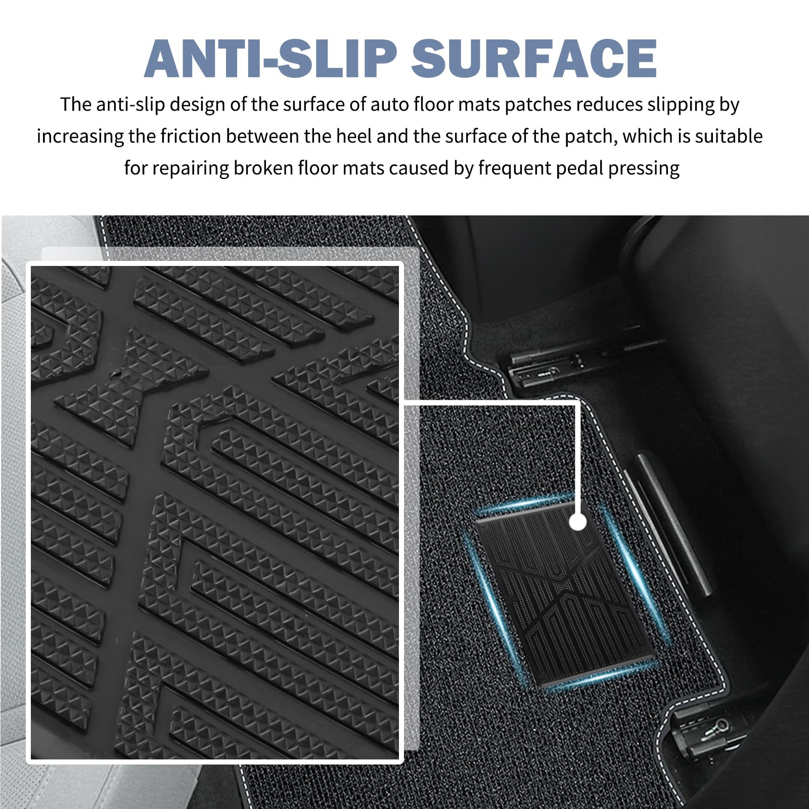 Car Floor Mats Carpet Patch Non-Slip Floor Mats for Cars Carpet Repair Patch with Screws for Repairing Torn — view 4