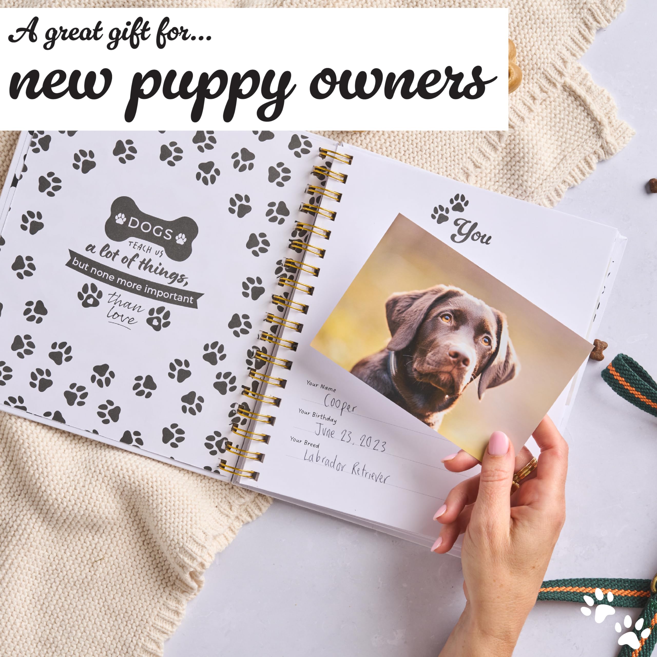 New Puppy Gift | Dog Memory Book & Keepsake Photo Album - Gifts For New Puppy Owners & Dog Lovers | Planner Keepsake Diary Scrapbook