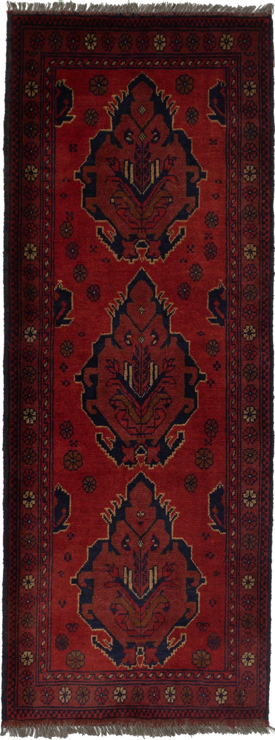 Tapis d'Orient Khal Mohammadi en pure laine noué main 56x149