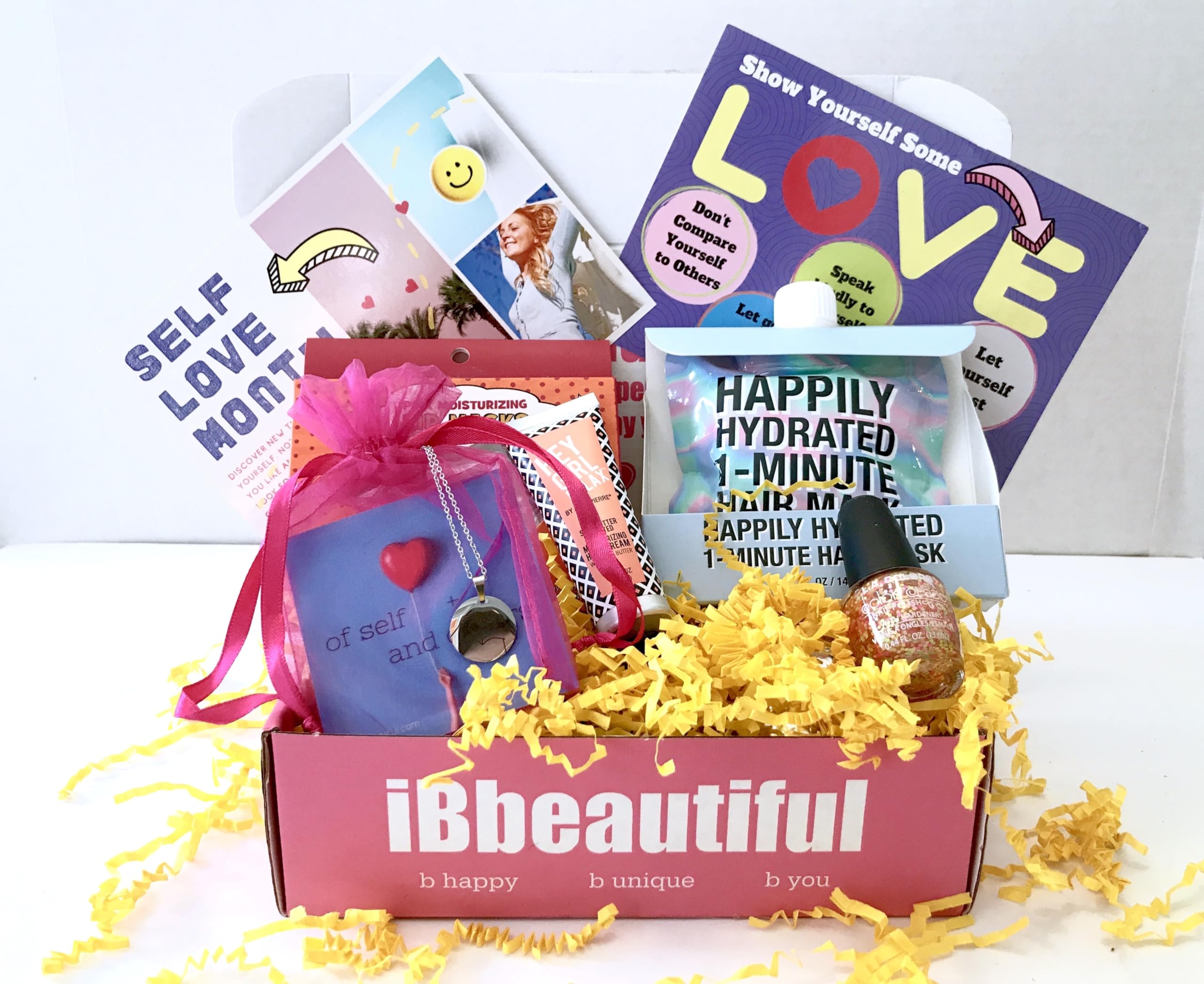 iBbeautiful 12 Month Gift Box for Girls Ages 7-12. Confidence Building + Inspirational, Pink