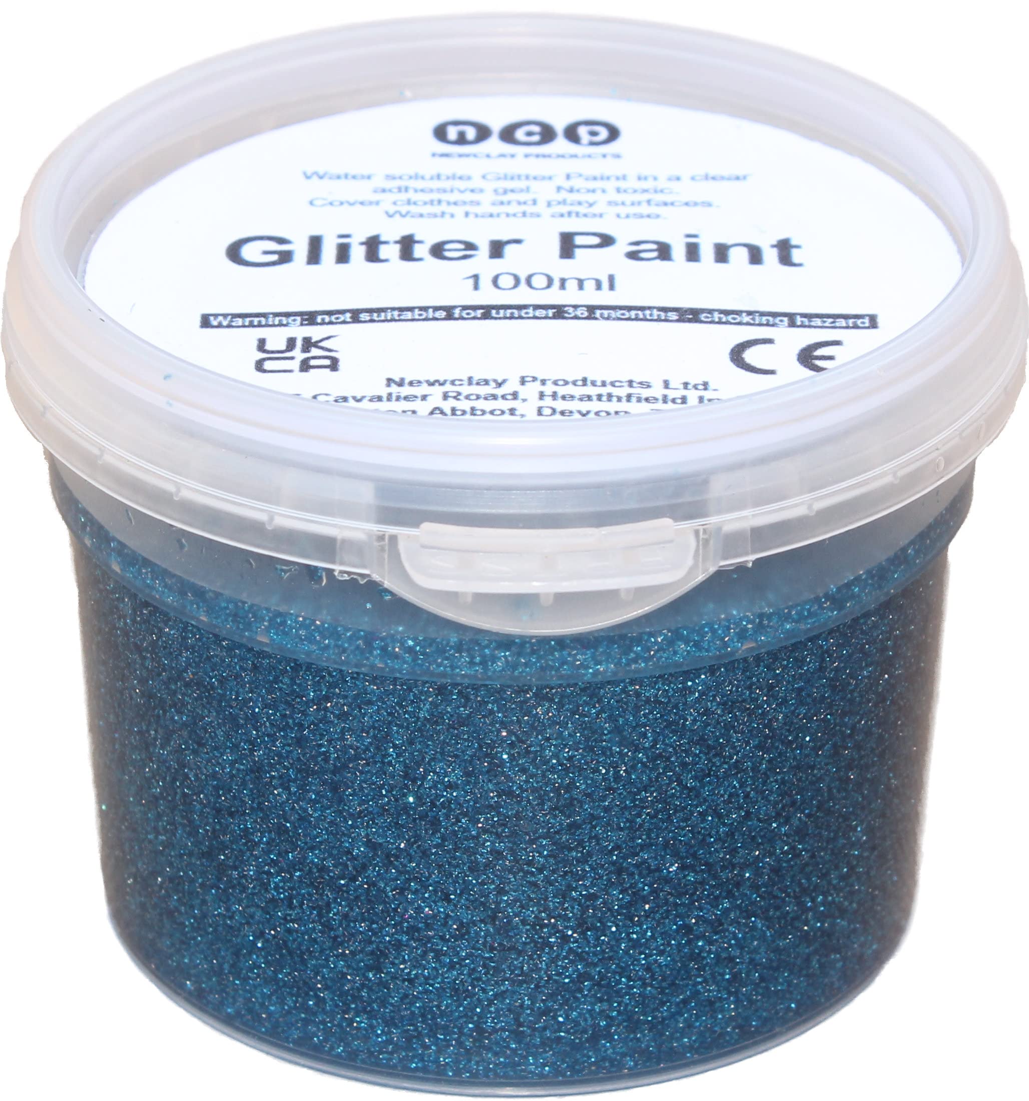 LiveMoor Glitter Gel Paint - 100ml Pots (Blue)