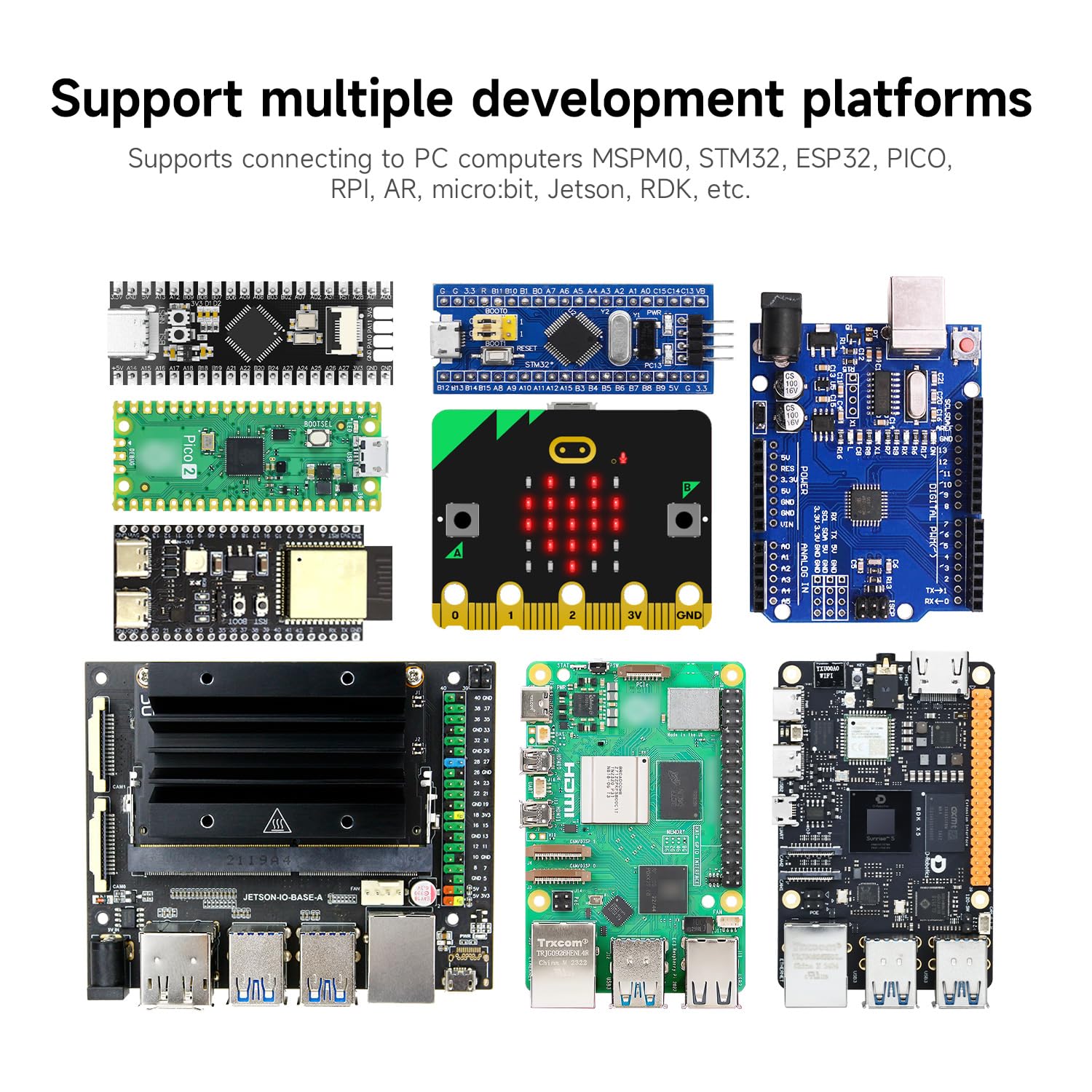 Yahboom K230 AI Development Board 1.6GHz High-Performance Chip/2.4-Inch Display/Open Source Robot Maker Python, Supports AI Visual Recognition CanMV Sensor (with Fixed Bracket)