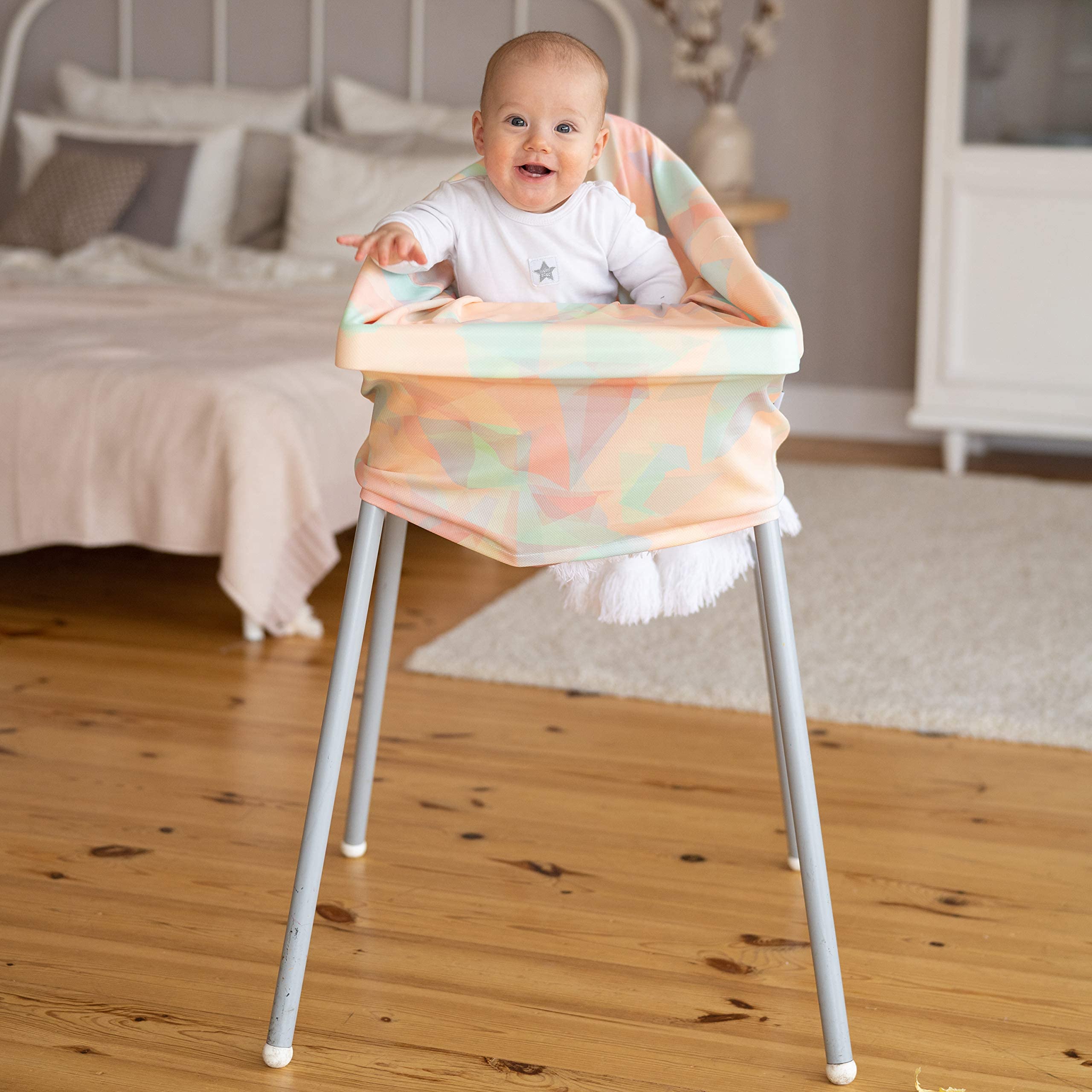 Manta de lactancia NatureBond | La manta de algodón más transpirable y segura | Multiusos: Dosel para silla de coche para bebé, cubierta para trona, bufanda, cobertor para carriola (Sunset Orange)