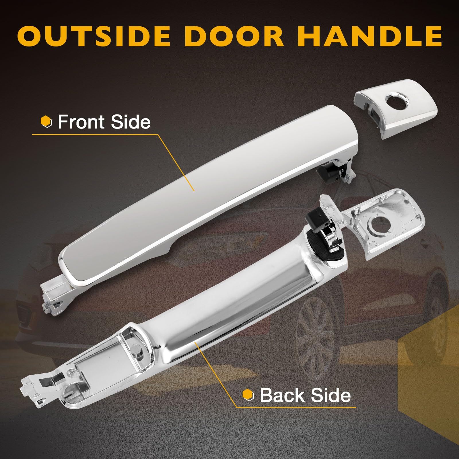 Amazon.com: Exterior Chrome Door Handle Front Left Driver Side