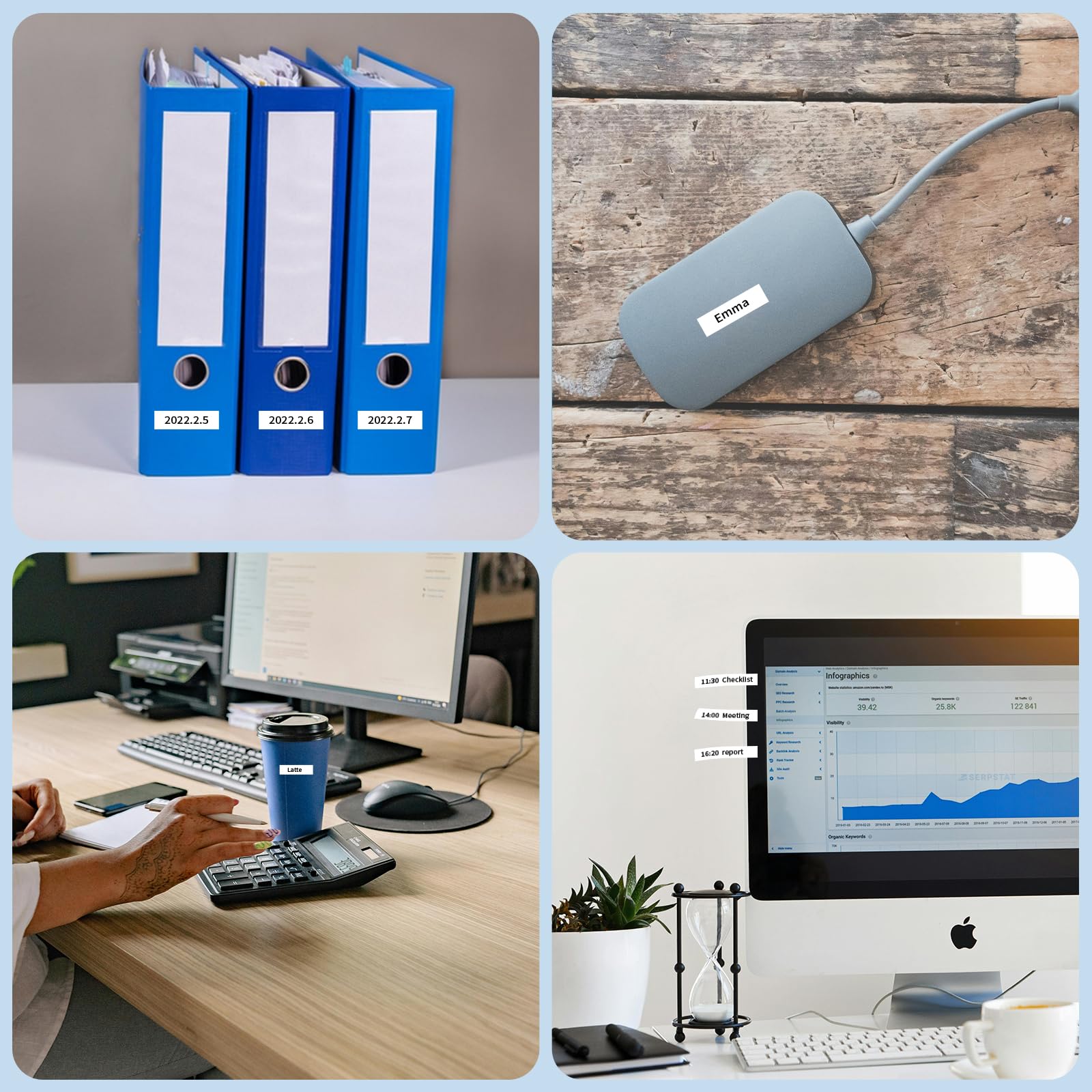 Lot de 3 Ruban Recharge Dymo D1 12mm x 7m pour Labelmanager 160 210D 280 360D 420P