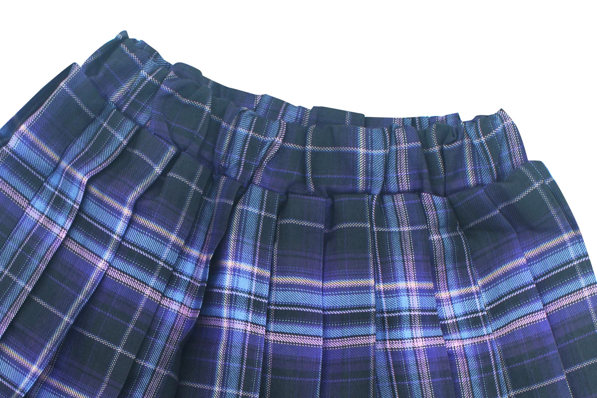 Falda plisada a cuadros para niñas con pantalones cortos interiores de cintura alta elástica para uniforme escolar Mini JK