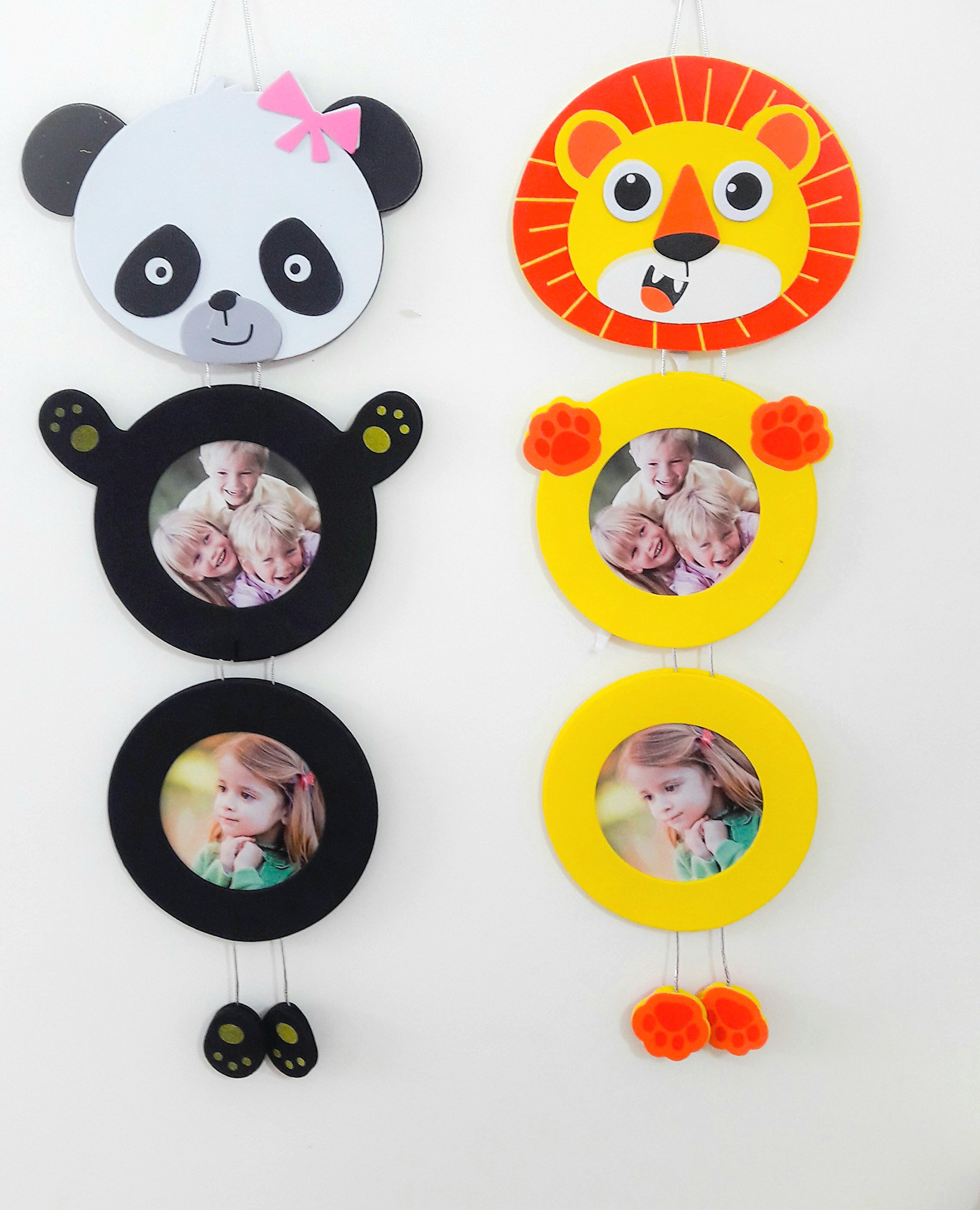 Kids Photo Frame wall Hanging photo frame for kids cartoon photo frame made from foam. PACK of 2. Extrmely Light weight.