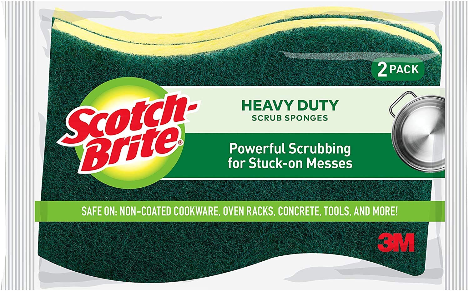 3MScotch-brite Heavy Duty Scrub Sponge 426, 6-Count (Pack of 2)