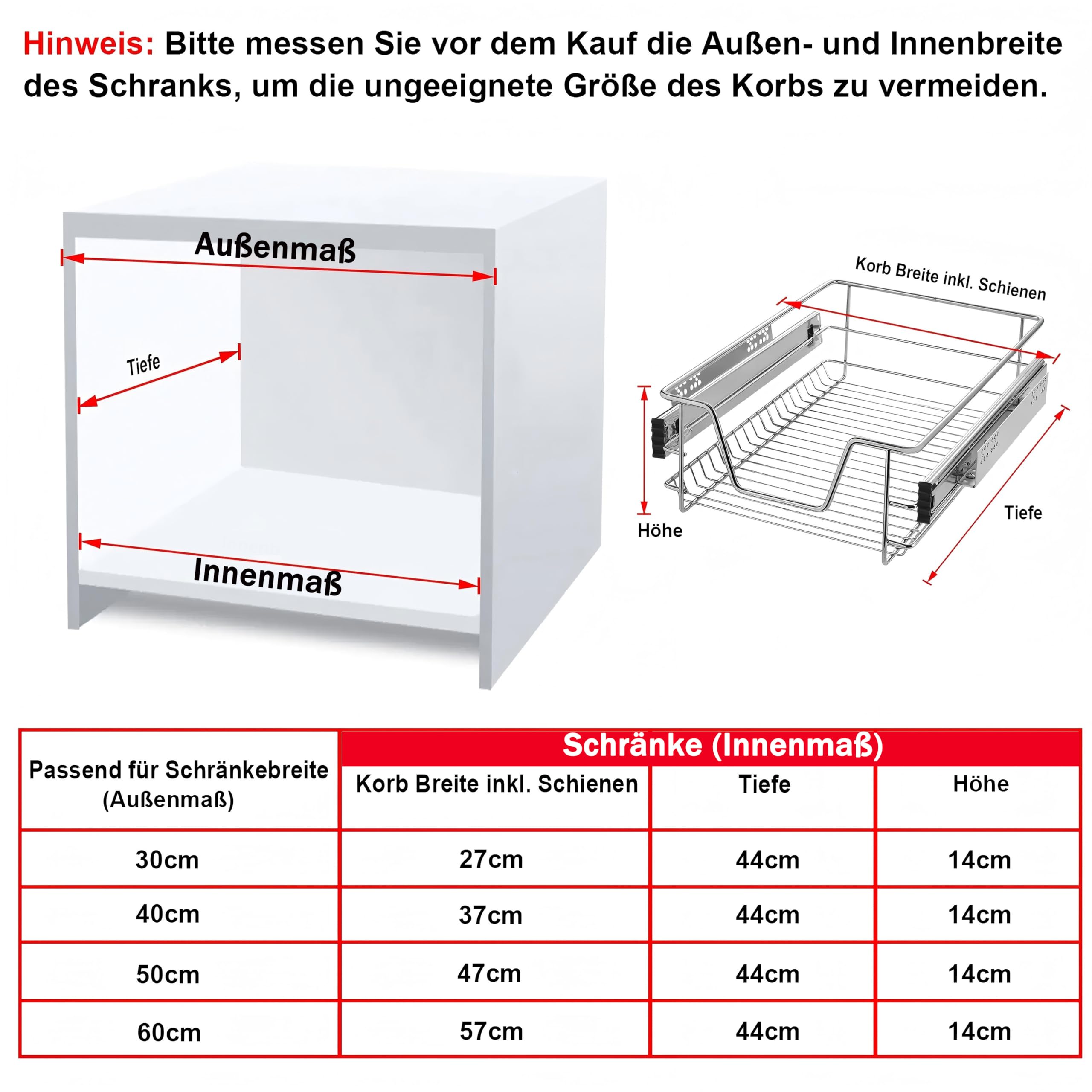 XMTECH 2 unidades de estantería de cocina telescópica, cajón de cocina, cajón de dormitorio, cajón extraíble adecuado para armarios de 60 cm (ancho real de 57 cm)