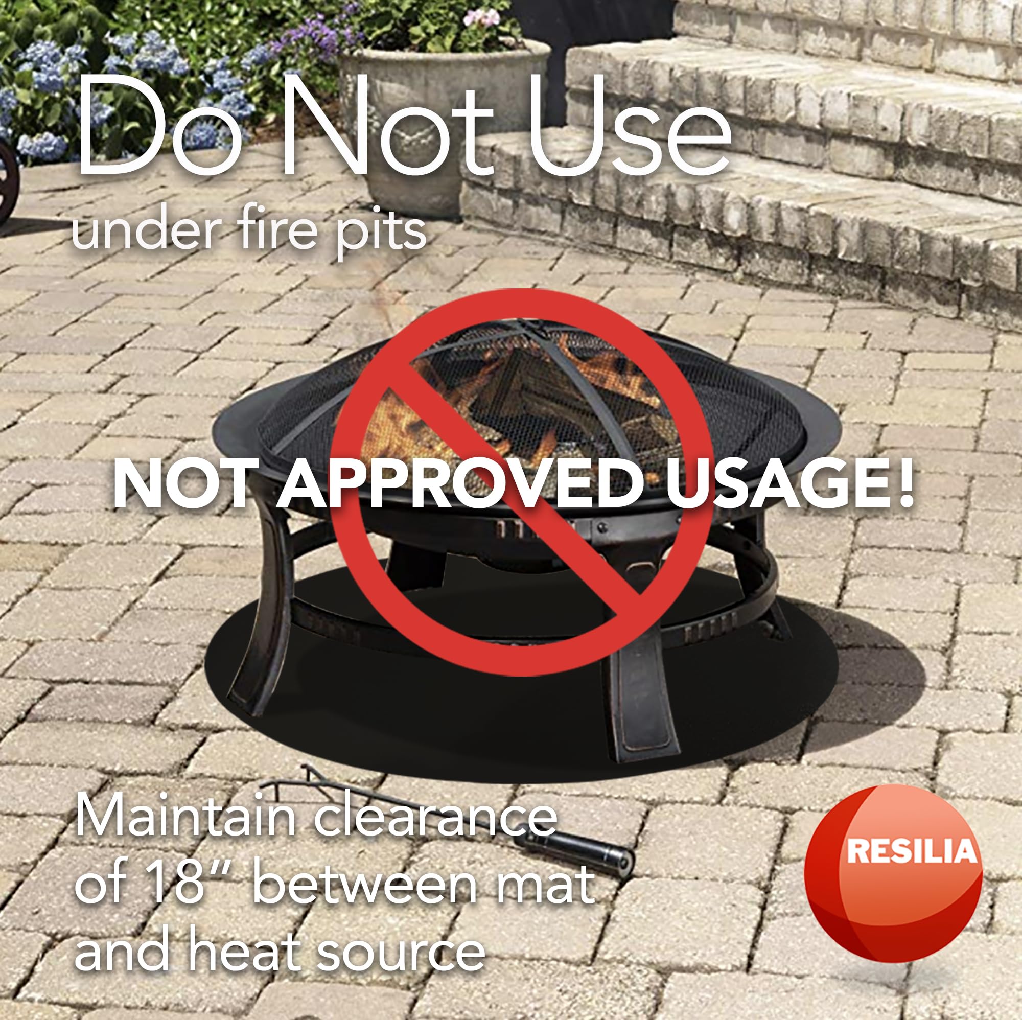 Resilia Tapis de Protection pour Grille et Garage Black - Round