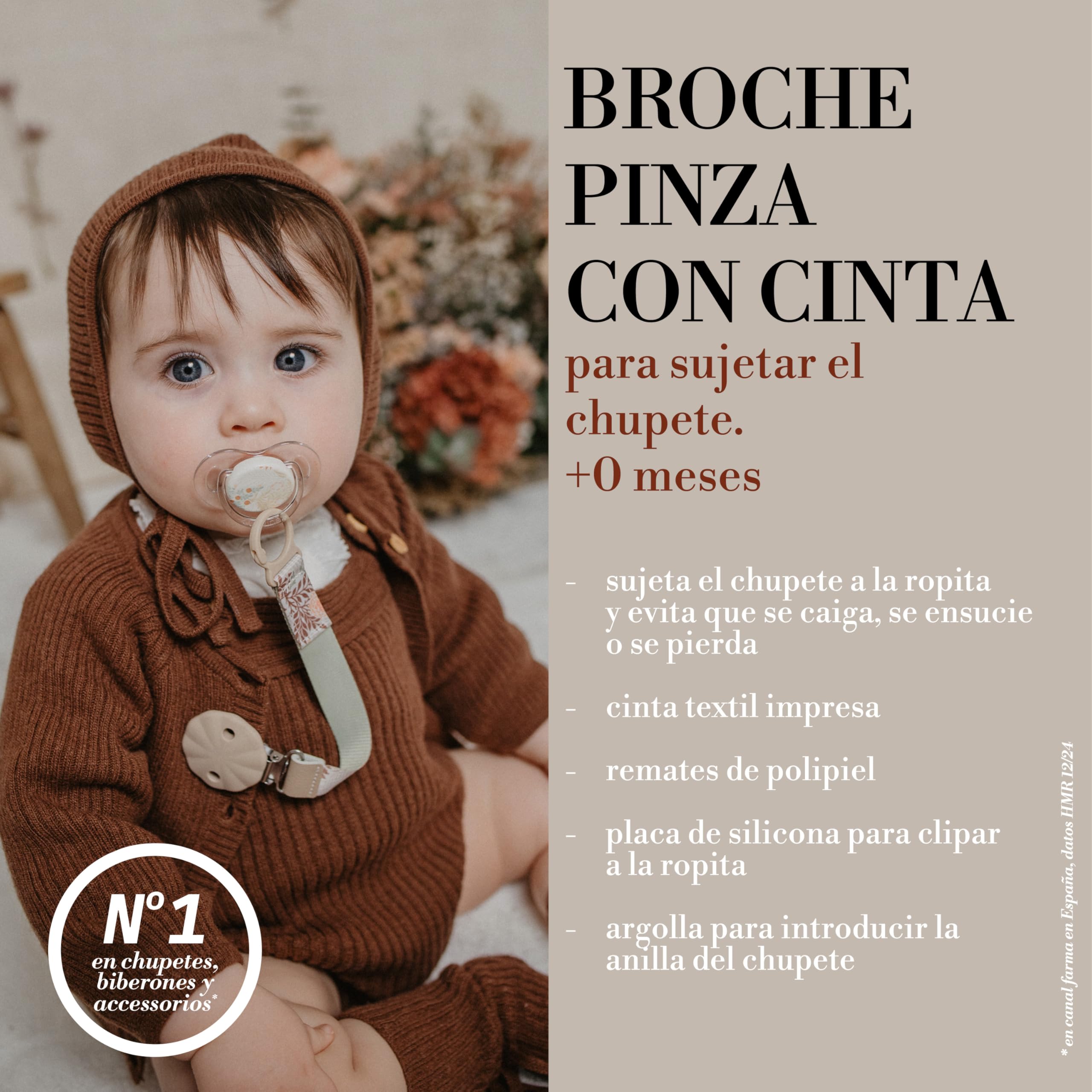 Suavinex Chupetero De Tela Wonderland – Sujeta Chupetes, Cinta Reversible Suave Para Bebés +0 Meses
