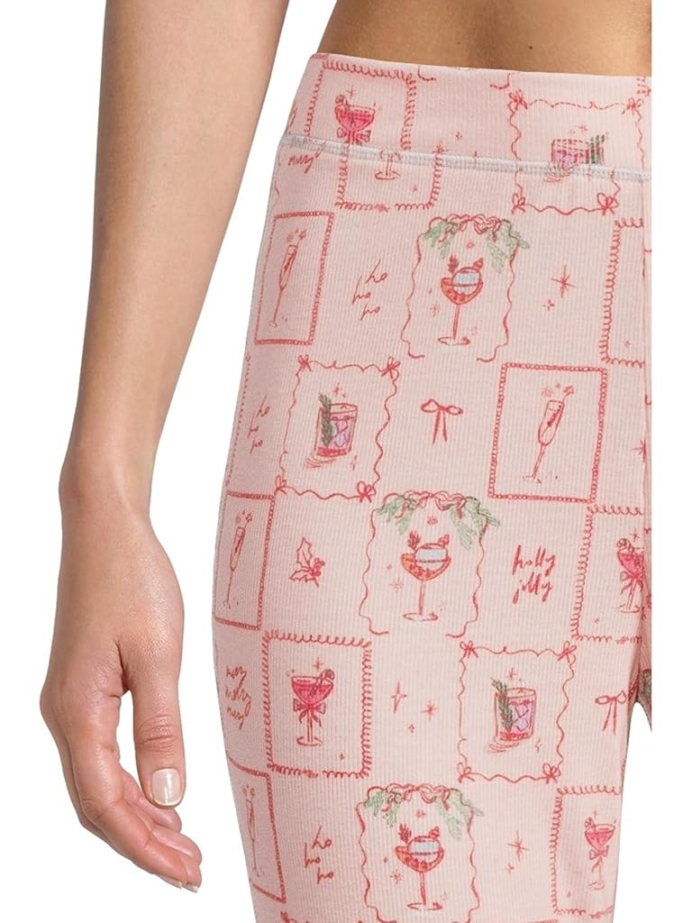 Pink HONEYDEW Back in Bed Long Henley Set