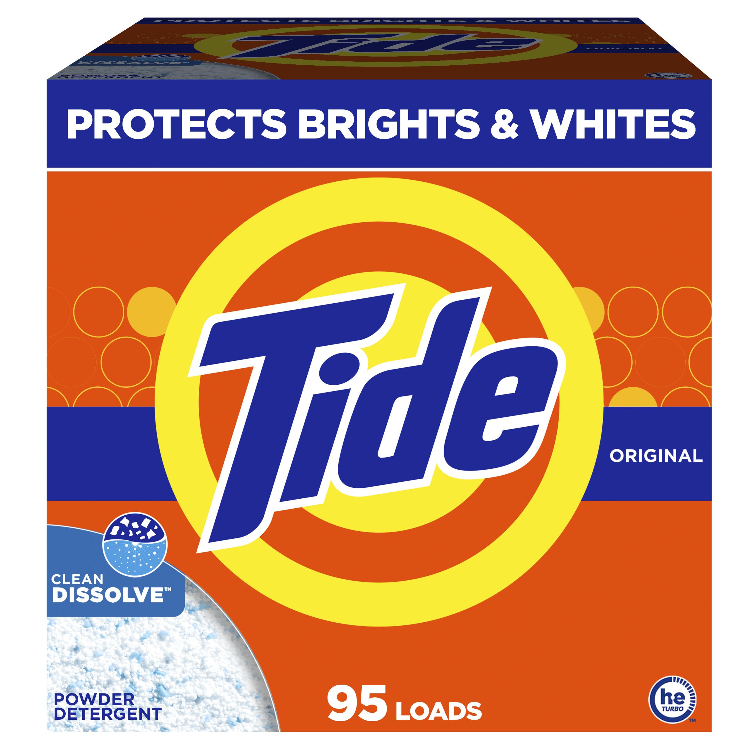 Tide Powder Laundry Detergent, Original Scent, 95 Loads, 108 oz