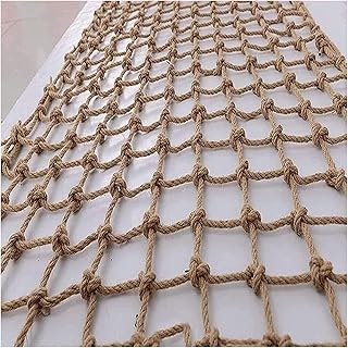 Climbing Cargo Net Hemp Rope Net Wear-Resistant Cargo Rope Ladder Nets, for Balance, Coordination and Strength for Children and Adults, Max Load 100kg (Size : 1 * 1m(3.3 * 3.3ft))
