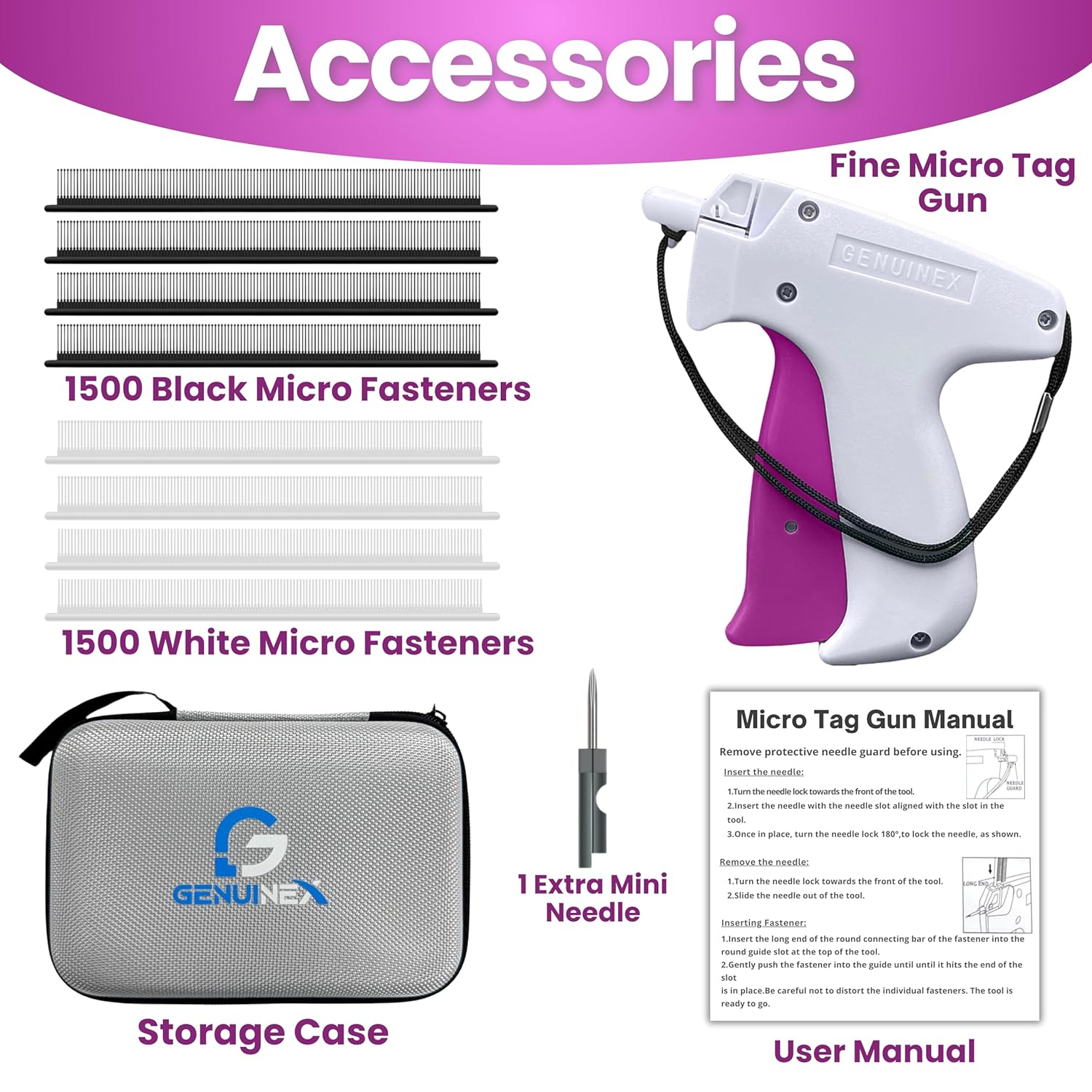 Stitch Gun for Clothes – A Complete Kit with 3000 Fasteners, 2 Needles & EVA Carrying Case. Handheld Tagging Gun for Clothing & Fabric-Friendly Stitchy Stitch Gun for Hemming, Quilting & Quick Repairs - Image 6