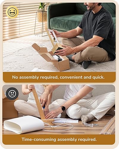 Miniatura 6 de EDISHINE Lámpara de mesa LED, lámpara de noche de madera con 3 temperaturas de color, lámpara de mesa cuadrada regulable para dormitorio, sala de