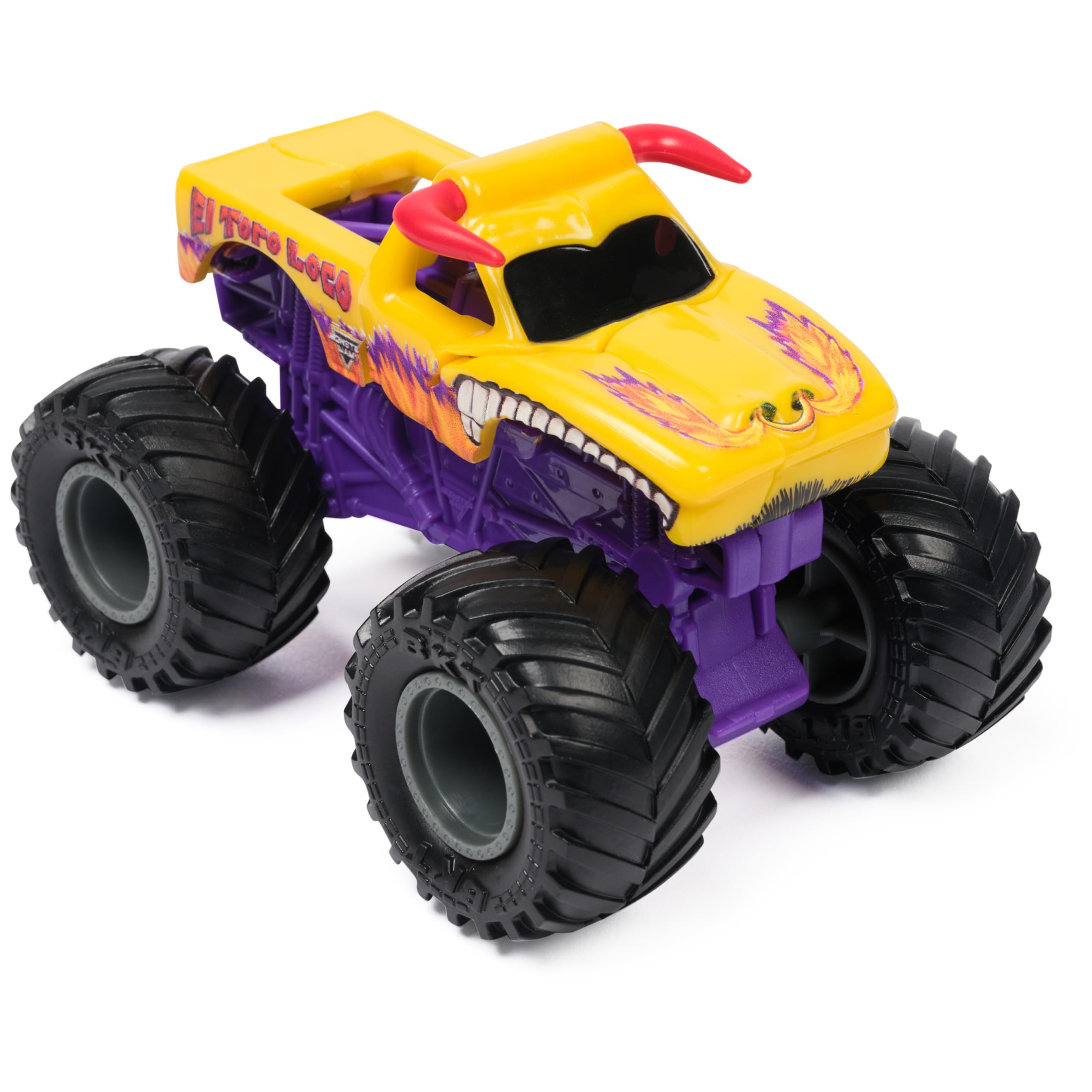 Monster Jam Smash & Bash Il Toro Pazzo - Camion mostro riparabile a pressione, scala 1:64, giocattolo per bambini e bambine dai 3 anni in su