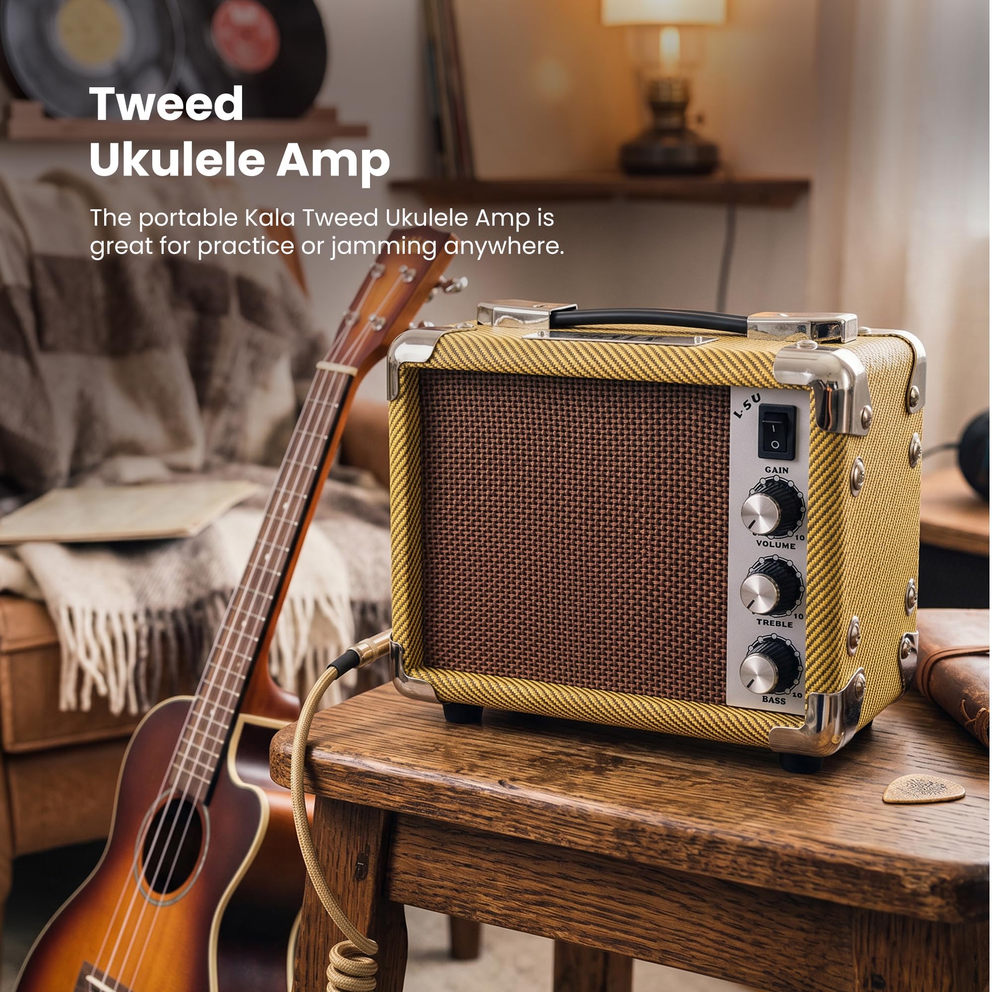 Amazon.com: AMP-TWD-5U Tweed Ukulele/UBass Combo Amplifier