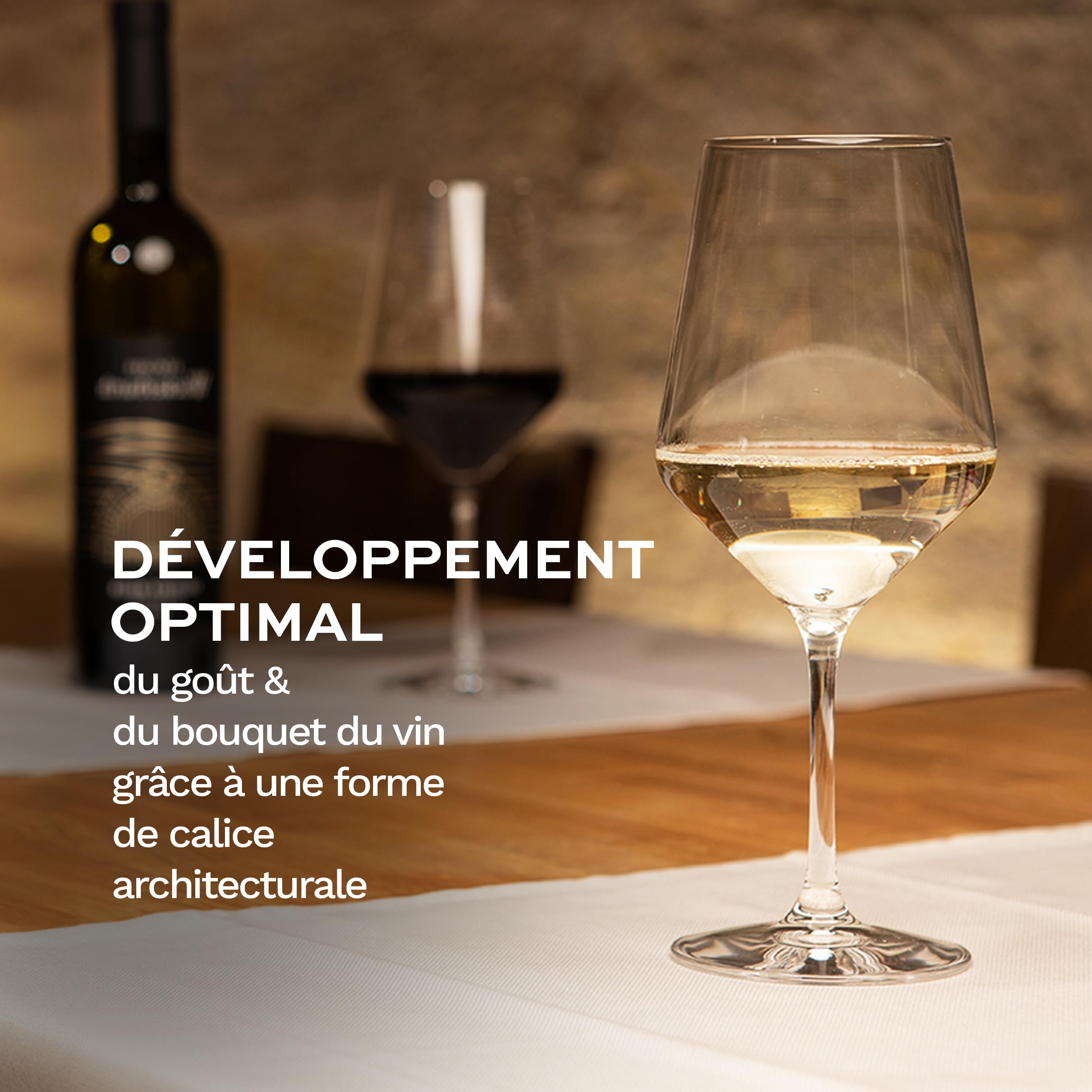 Stölzle Lausitz Verres à Vin Blanc Revolution Lot de 6, 365 ml – Verres Idéaux pour Grands Vins Blancs & Rouges Moyennement Corsés – Élégant Verre à Vin en Cristal – Lavable au Lave-Vaisselle