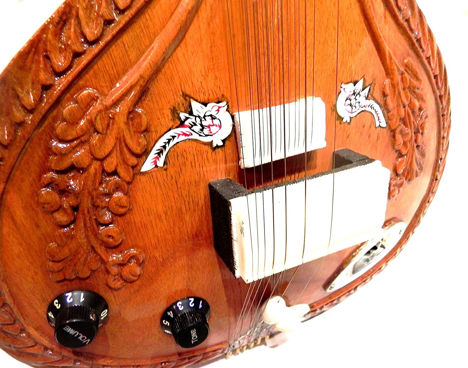 Sitar elettrico in stile Shri Ravi e Shankar, realizzato a mano, in legno di Torn, con corda e borsa