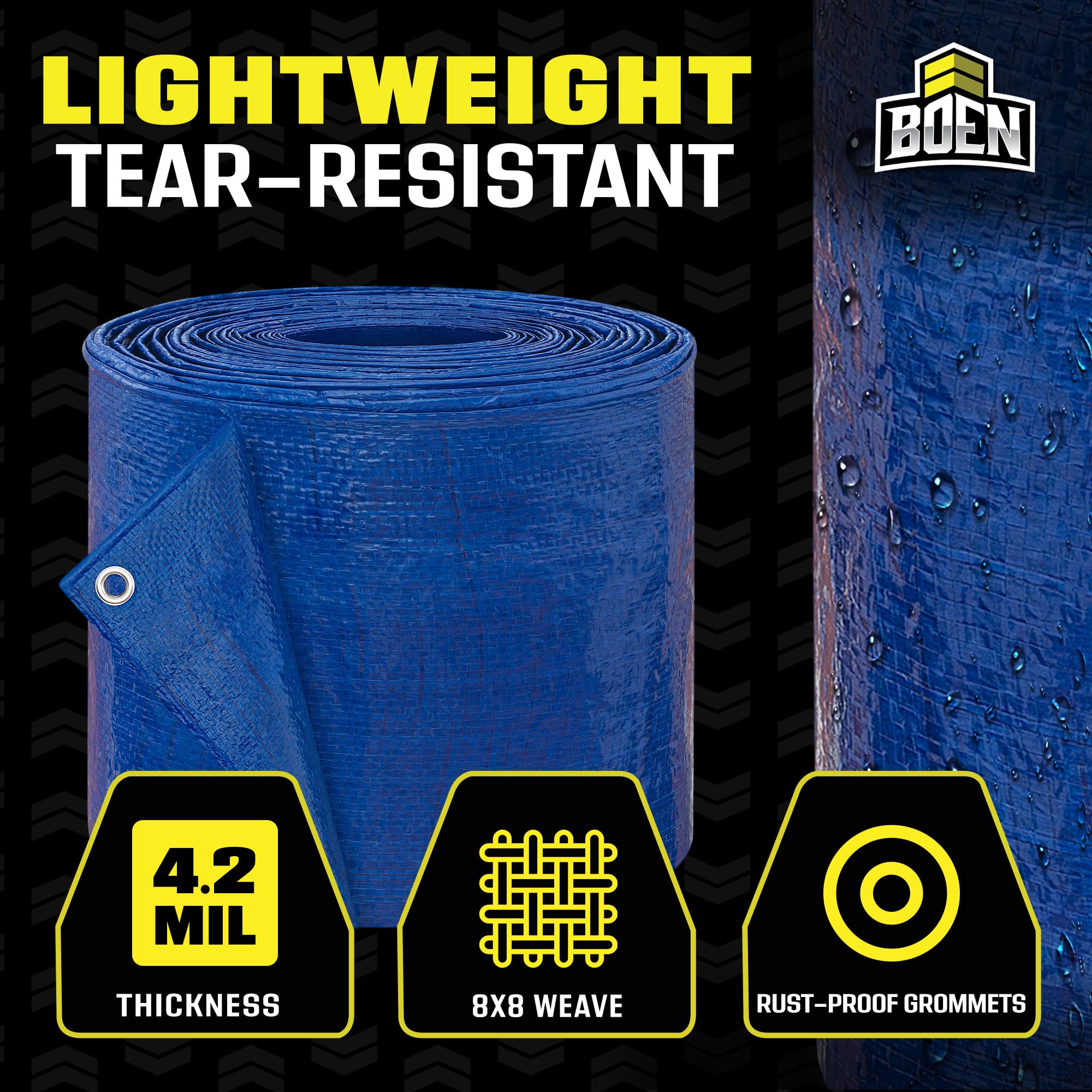Amazon.com: Multi-Purpose Large Tarp Waterproof Cover | Blue, 8' x