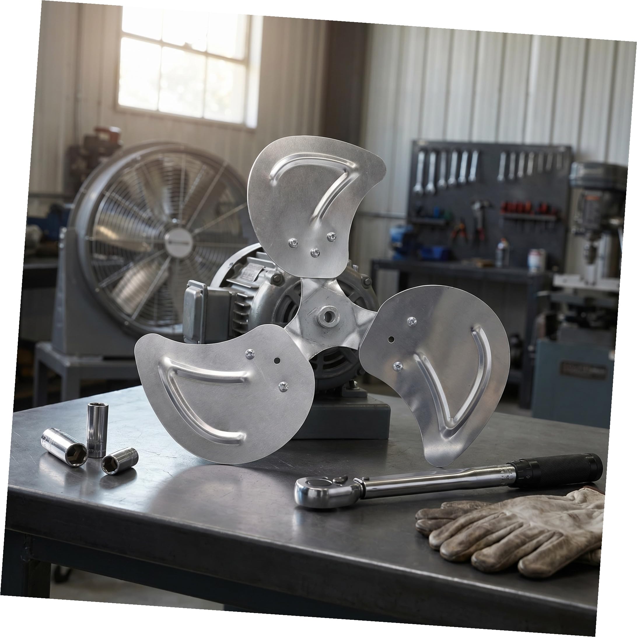 Levemolo Pale di Ricambio per Ventilatore Industriale 12 Pollici con Foro Interno da 8mm in Lega di Alluminio e Ferro, Compatibili e Facili da Installare per Vacanze Estive in Ambienti