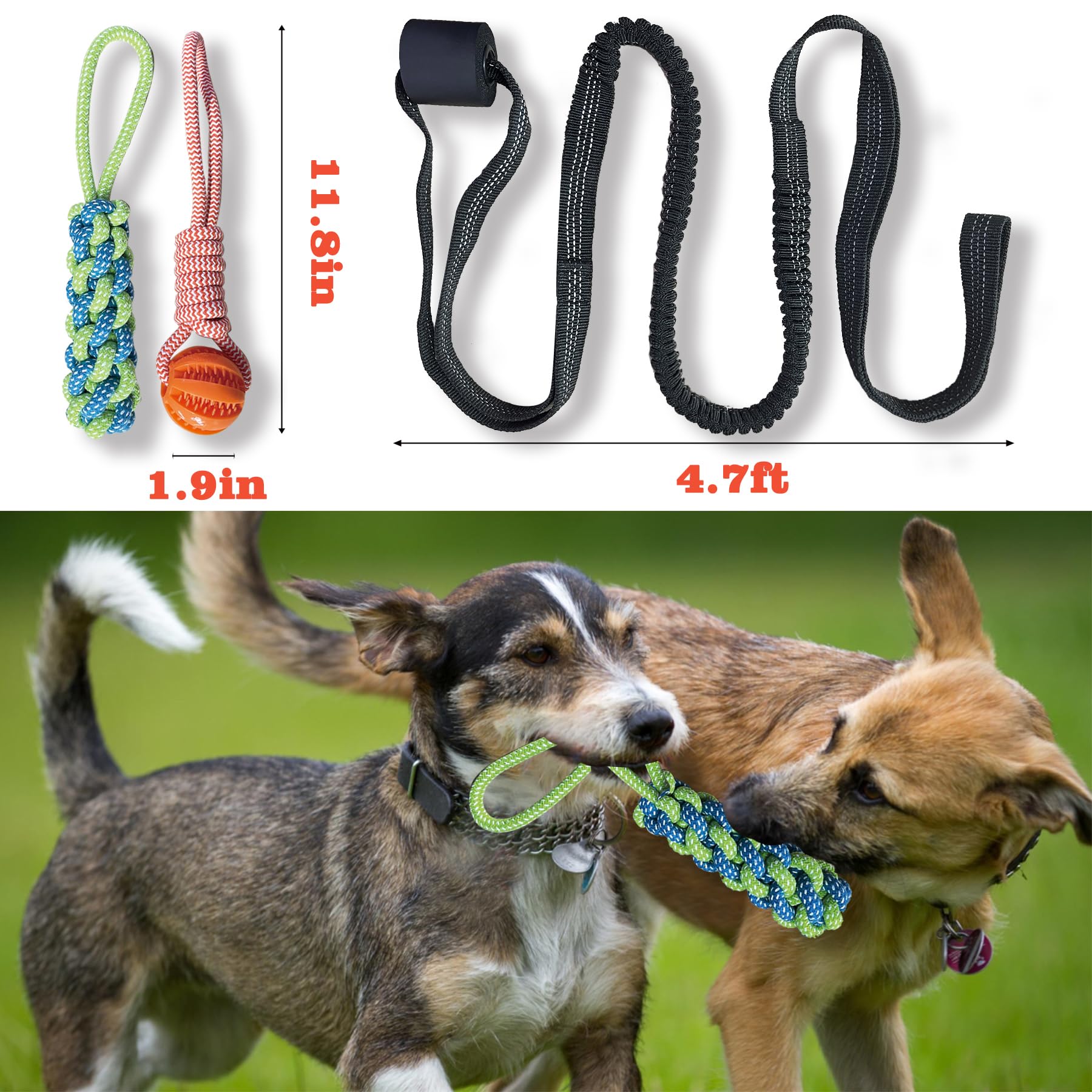 Tug Toys For Dogs BIG Outdoor Tether Tug Kit For Dogs 70 Lbs Or More Dog  Rope