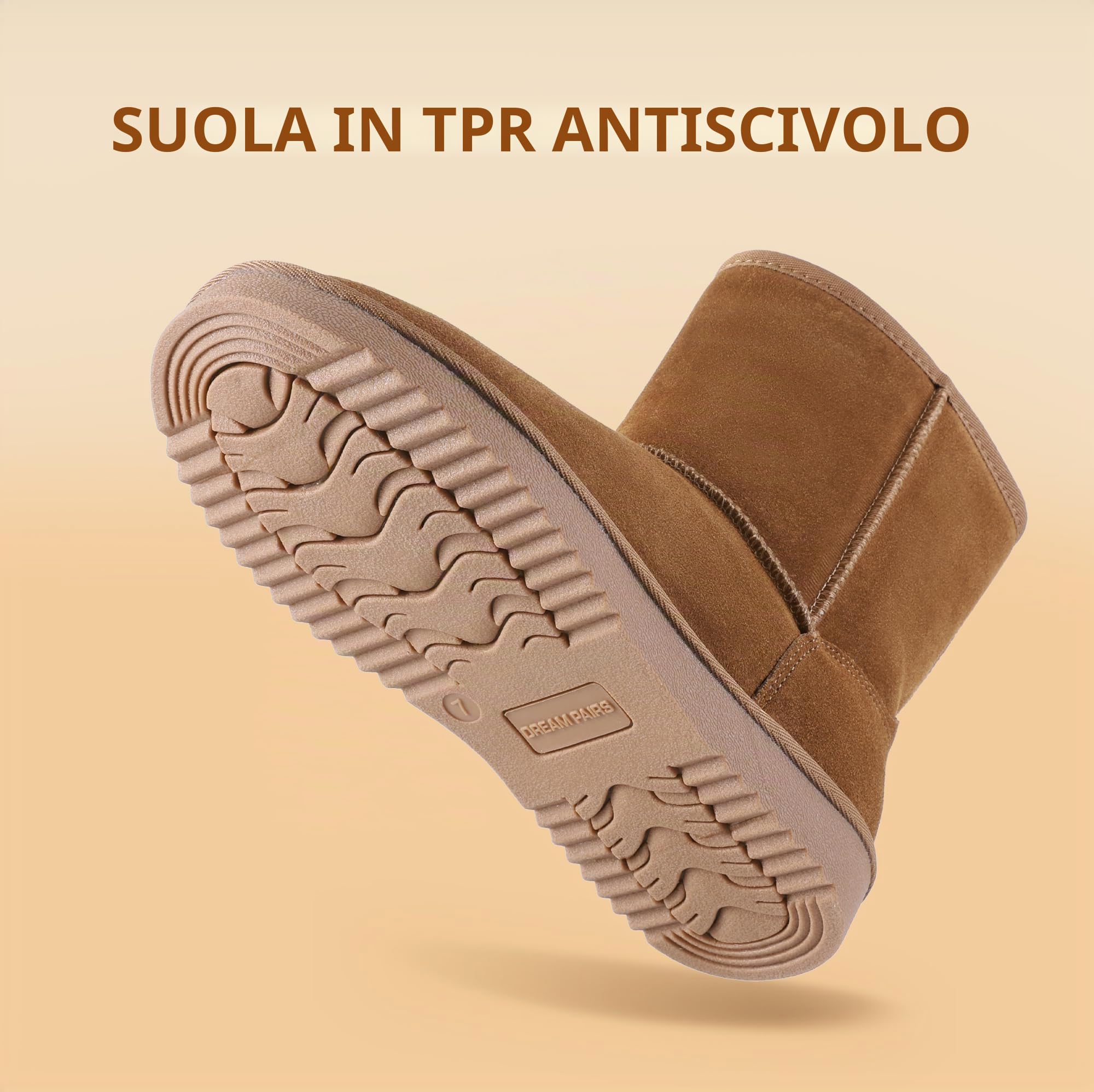 DREAM PAIRS Stivali da Donna Alla Caviglia Stivali Invernali Impermeabili da Neve Caldi e Comodi Stivali per Donna FuzzyClassic