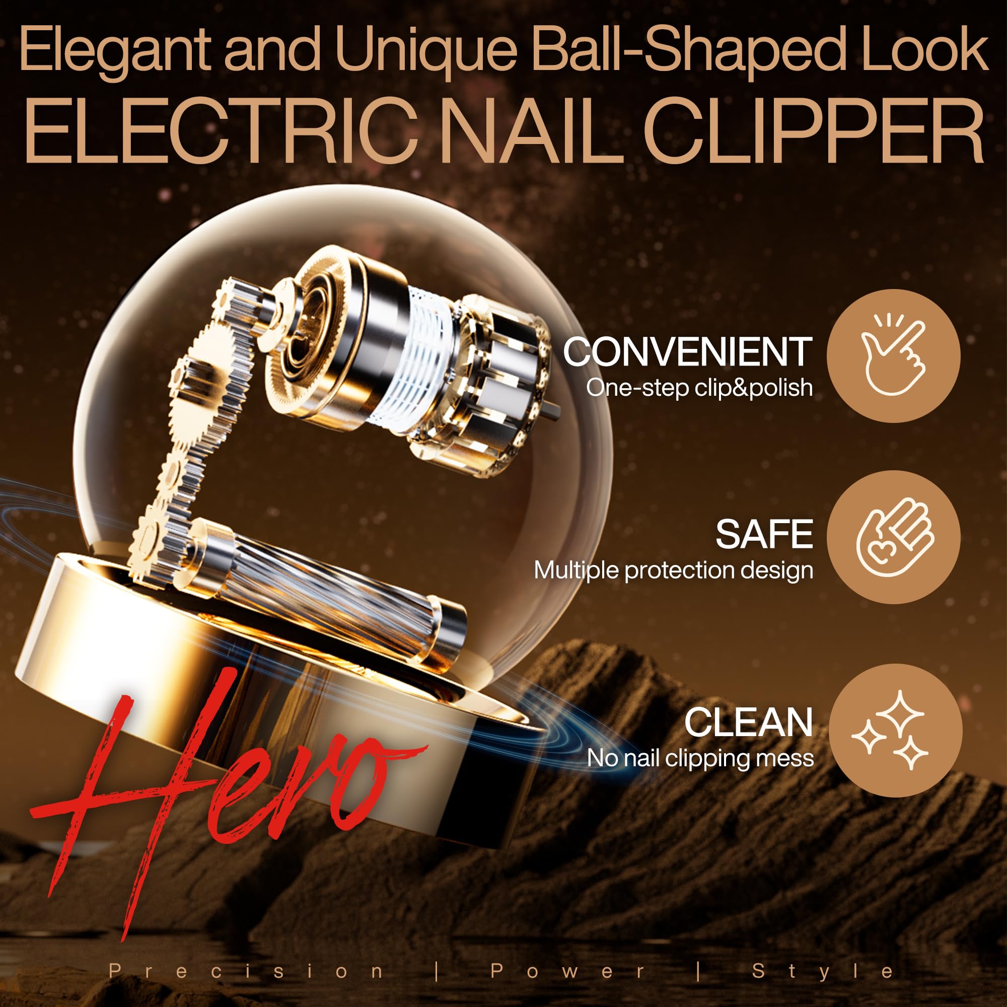 Seemagic Electric Nail Clippers for Adults, Baby Electric Nail Trimmer with Light & 2 Speeds,Fingernail Cutter and File 2 in 1 Design, Nail Scraps Storage